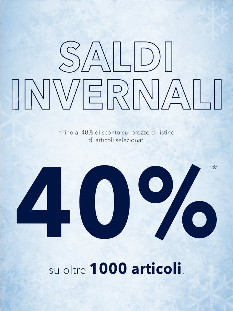 Fino al 40% di sconto sul prezzo di listino di di articoli selezionati