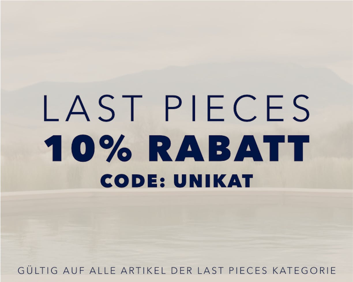 spare 10% auf alle artikel der last pieces kategorie mit dem code: unikat