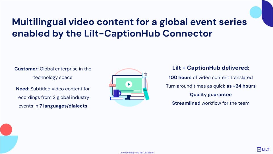 Lilt and CaptionHub connector