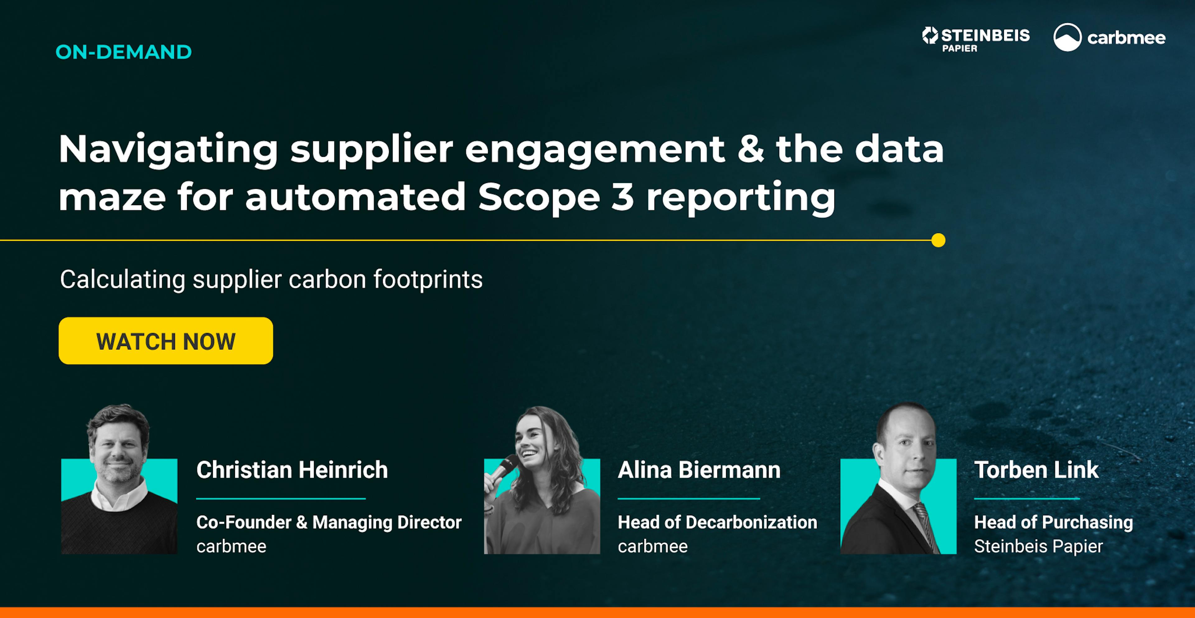 Calculating supplier carbon footprint: Navigating supplier engagement and the data maze for automated scope 3 reporting