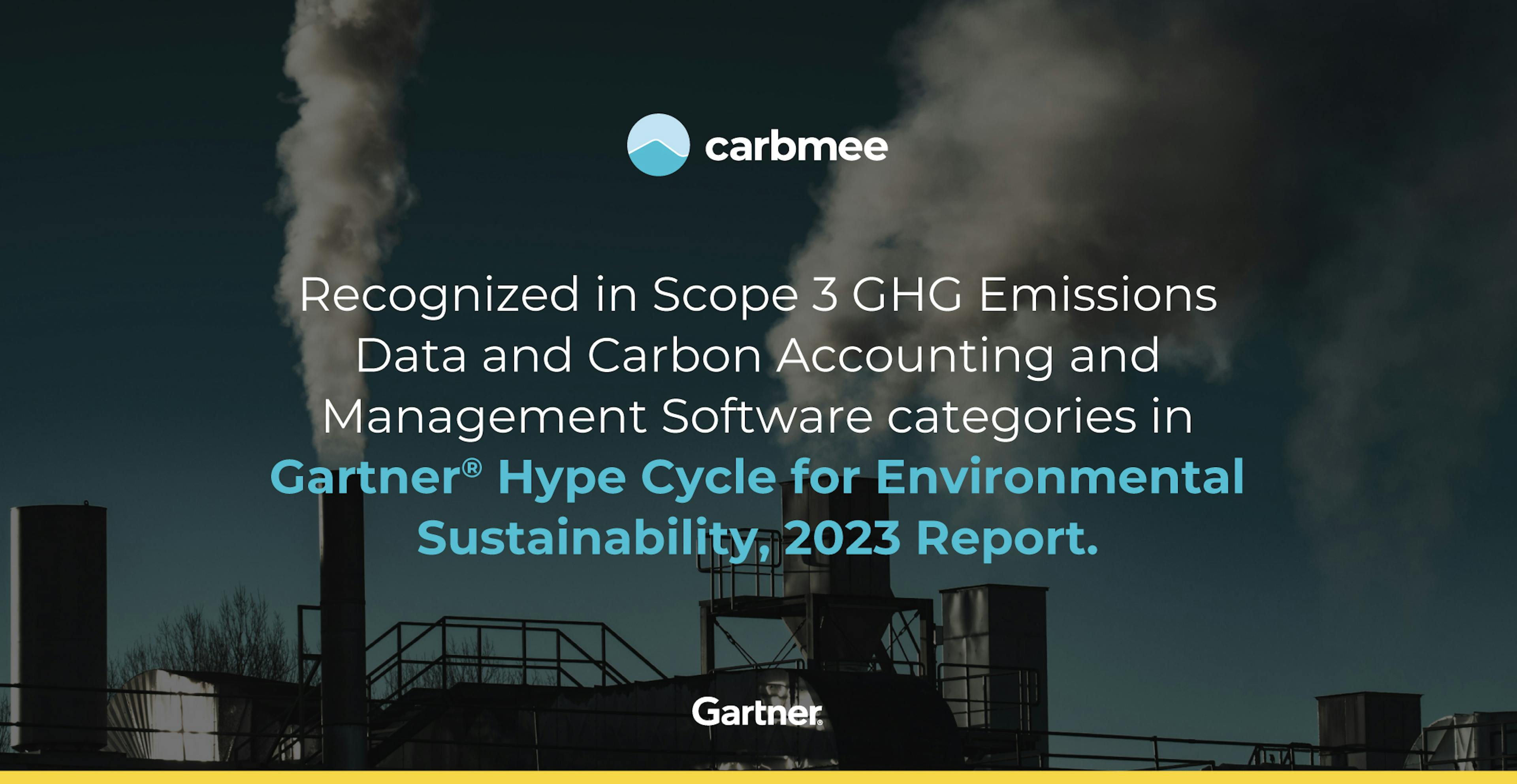 carbmee Recognized in 2023 Gartner® Hype Cycle™ for Environmental Sustainability.