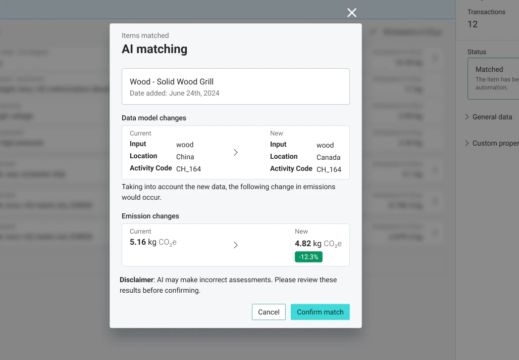 Carbmee Emission Matching