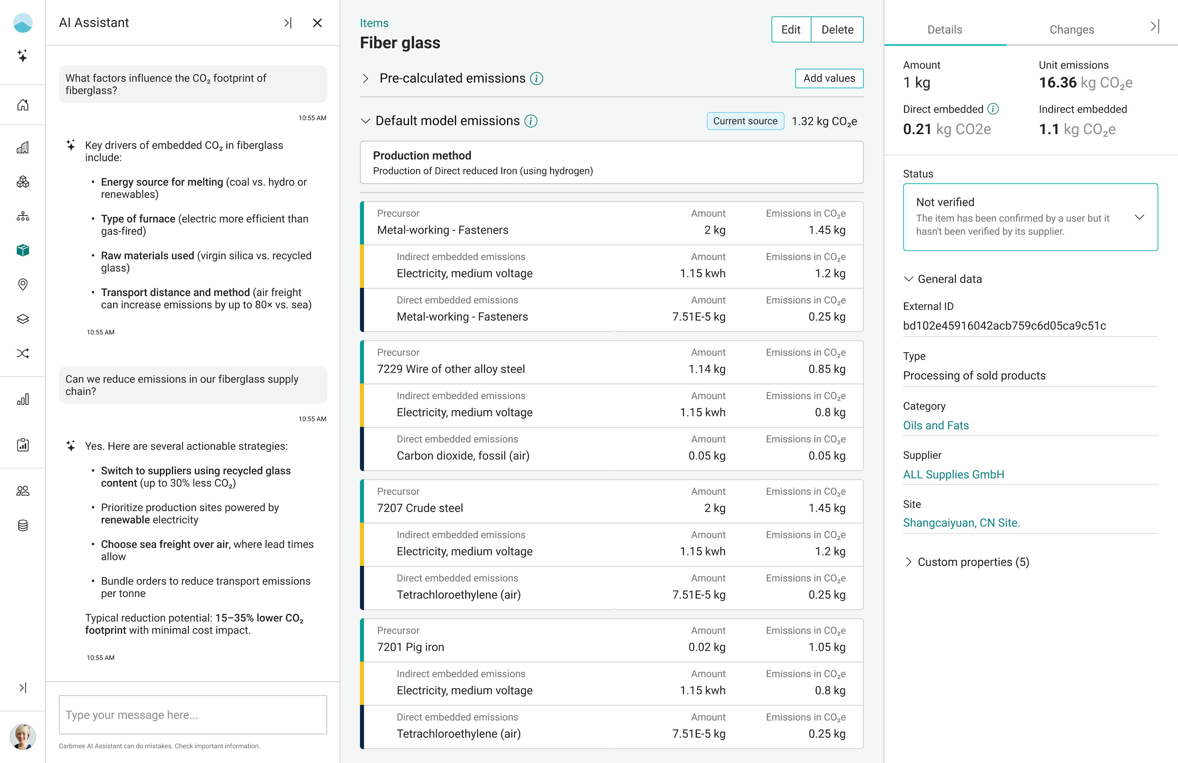 Solution: Item - Fiber Glass