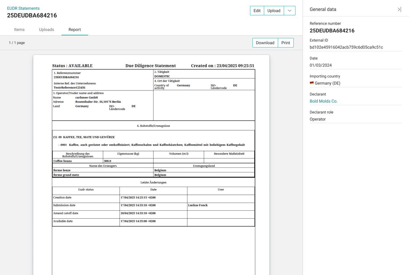 Solution EUDR assessment