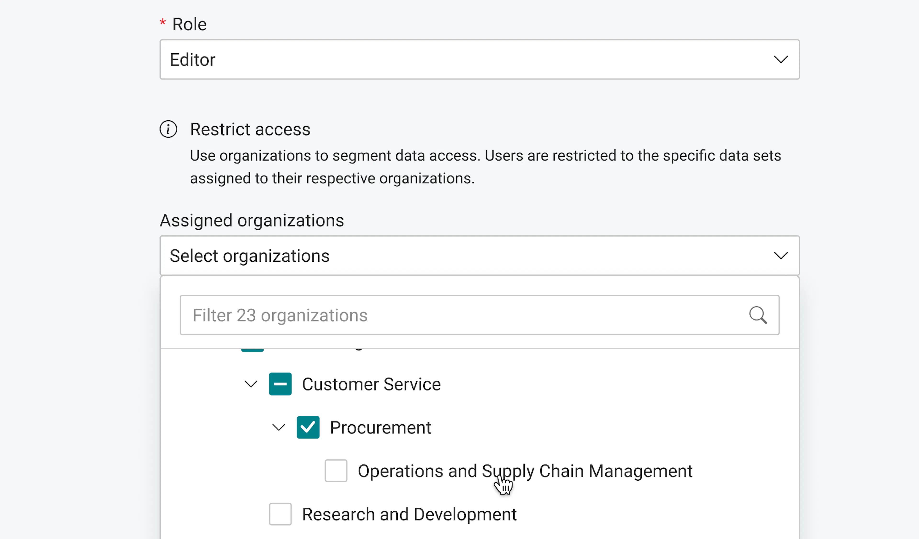 carbmee organisations permissions