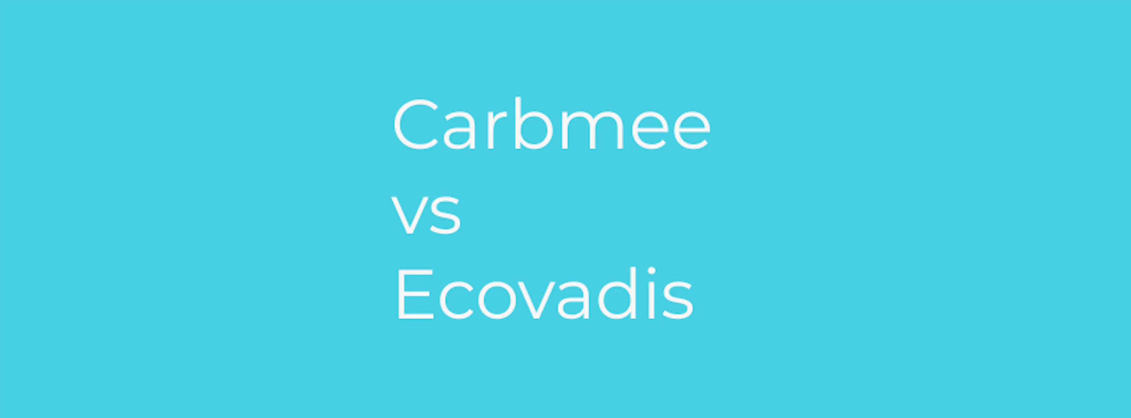 carbmee vs ecovadis
