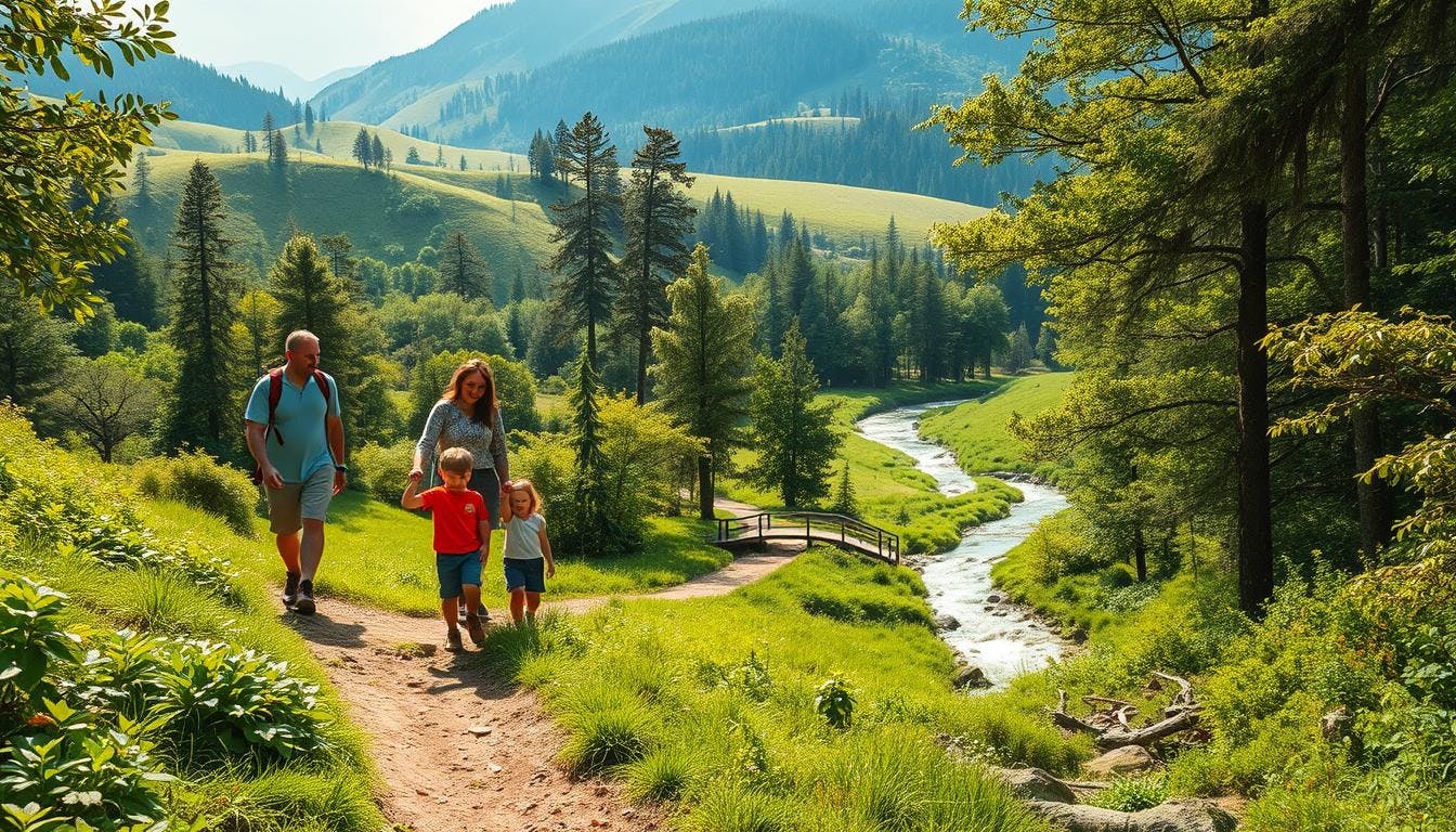 Families on sustainable vacations, engaging in wildlife safaris, marine biology programmes, and cultural workshops, with a focus on safety, education, and intergenerational activities