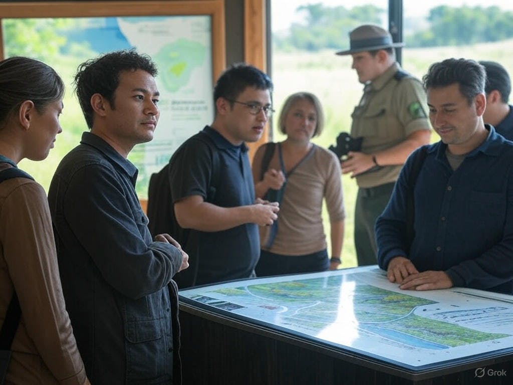 Tourism contributions support habitat preservation, ranger training, and wildlife protection through programmes like Adopt-an-acre and camera traps.