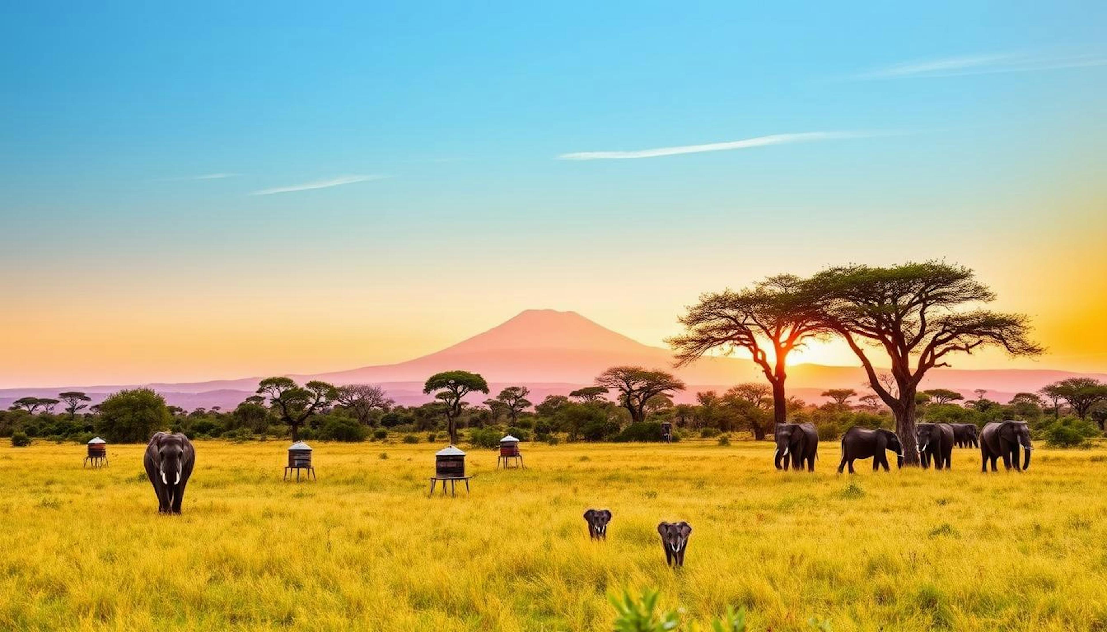 Beehive fences in Kenya showcase a sustainable solution for protecting crops, preserving elephant habitats, and supporting honey production