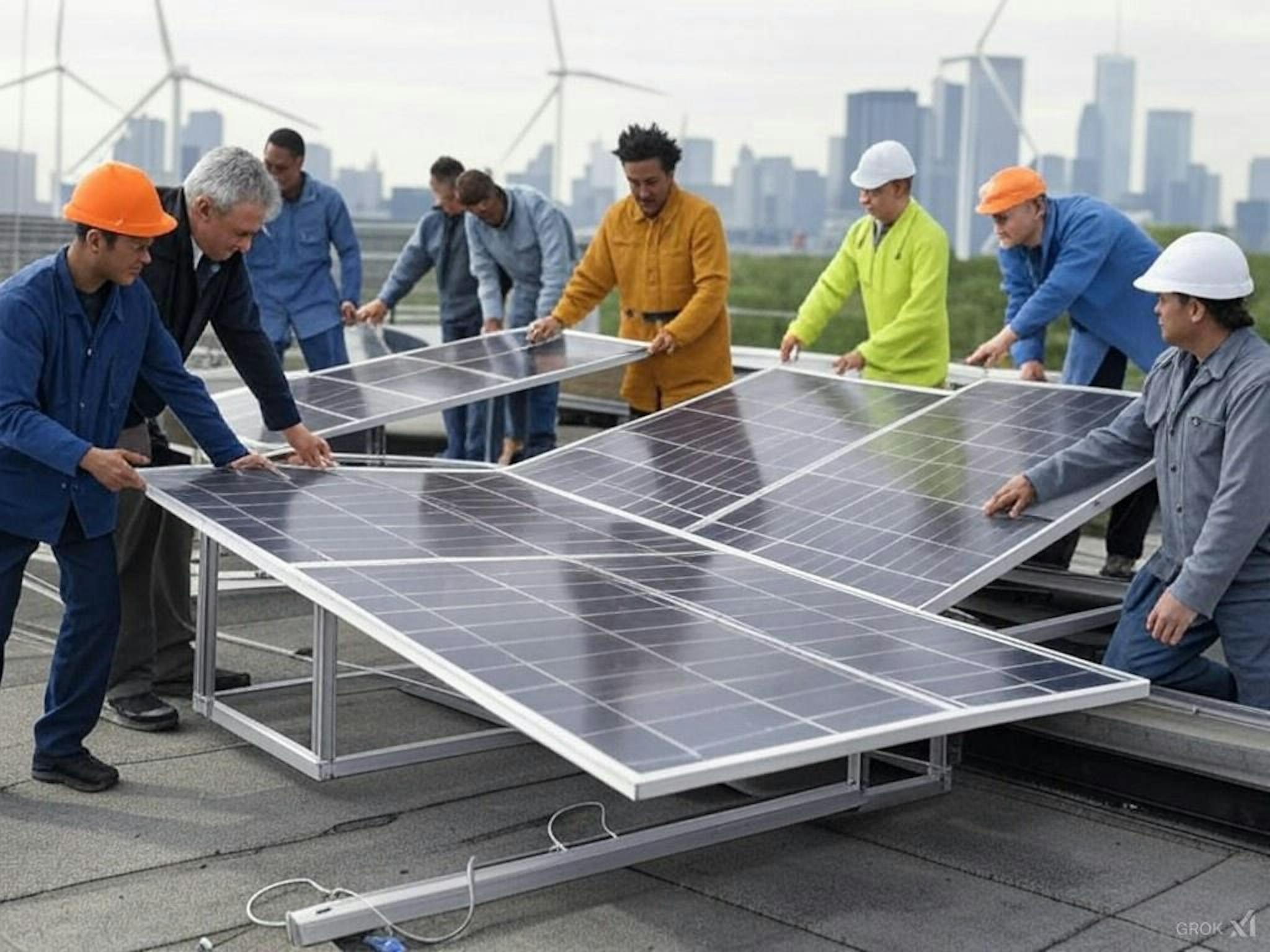 state-level environmental initiatives supported by the Biden administration, featuring young Americans working in clean energy, conservation, and climate resilience projects.