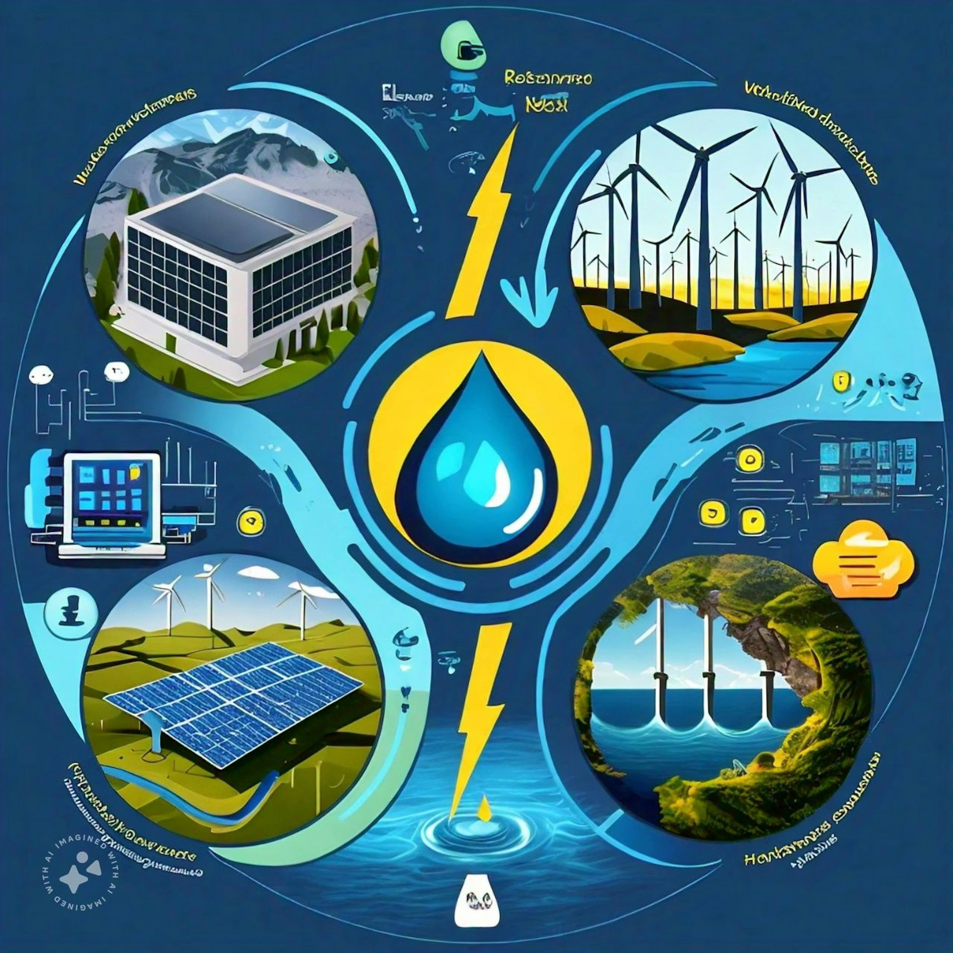 Water-energy nexus: AI and renewables drive innovation in efficient resource management for sustainability.