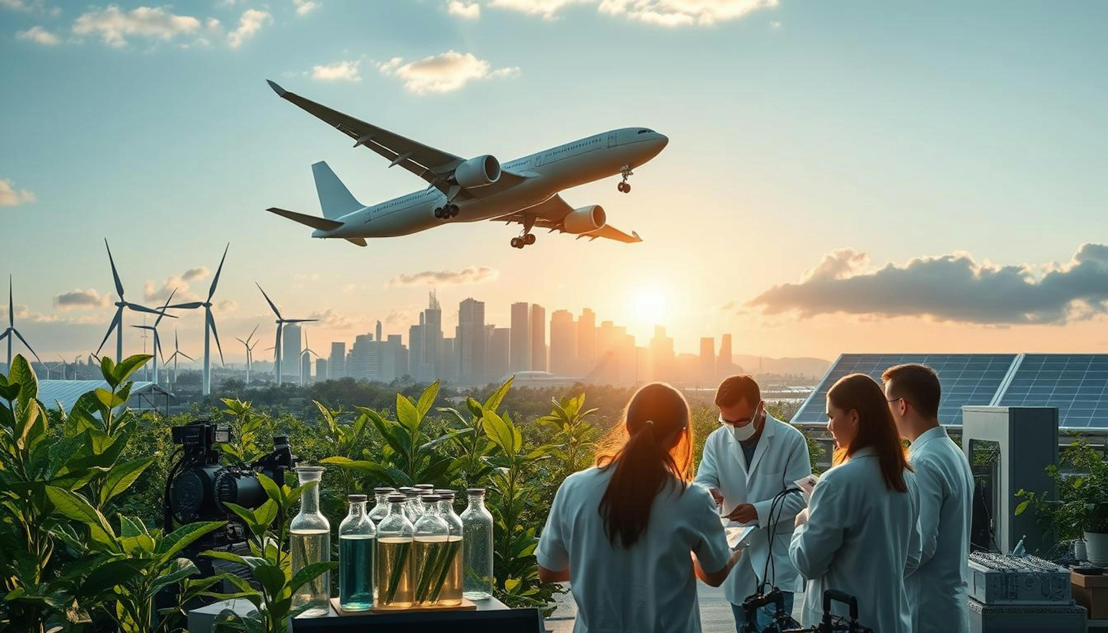 An overview of the potential of Sustainable Aviation Fuel (SAF) to significantly reduce harmful emissions in the aviation sector, highlighting production methods and the urgency for greener solutions.