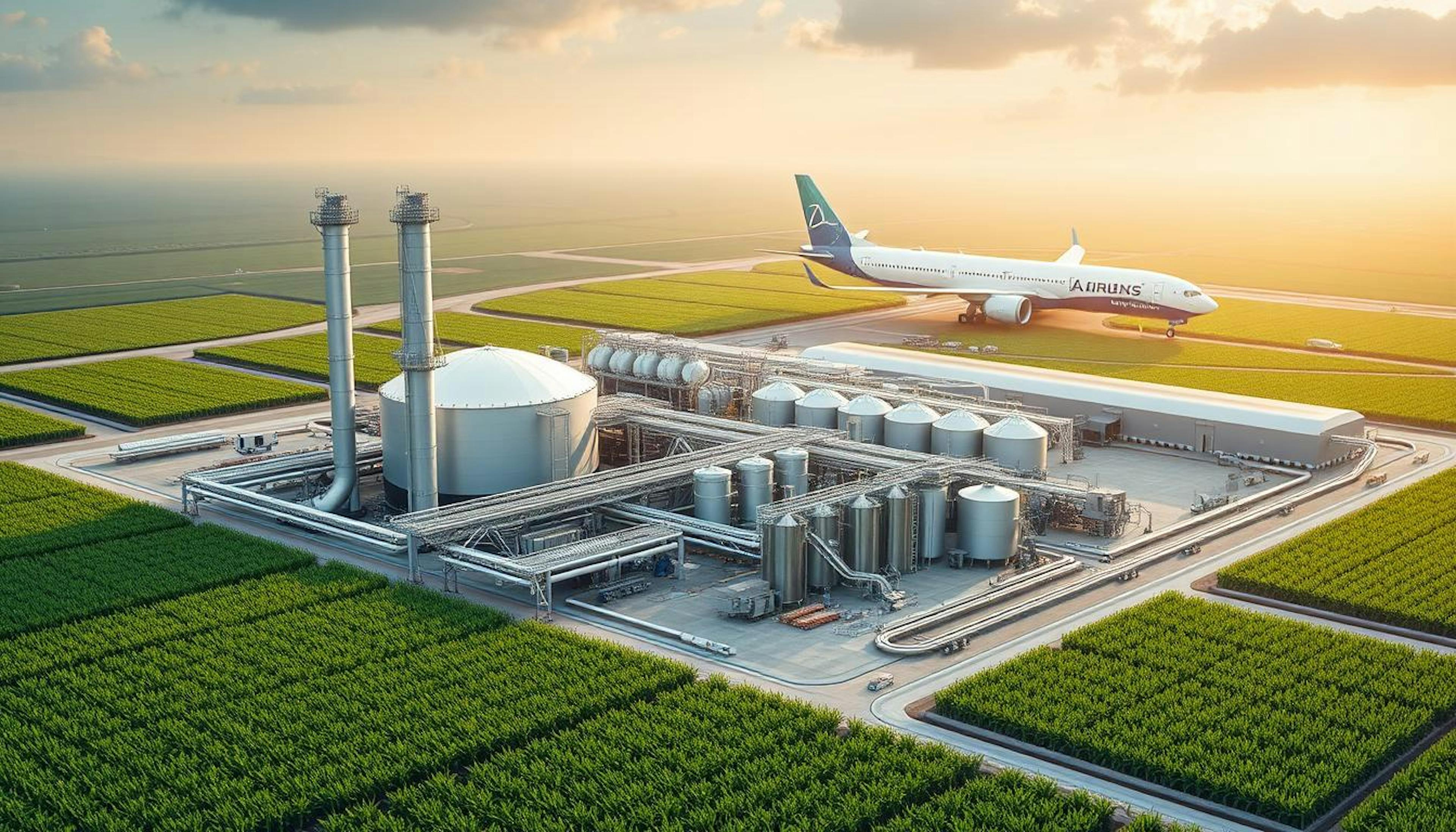 Overview of sustainable aviation fuel (SAF) technologies, including HEFA, Alcohol-to-Jet, and eFuels, aiming for net-zero emissions in aviation by 2050