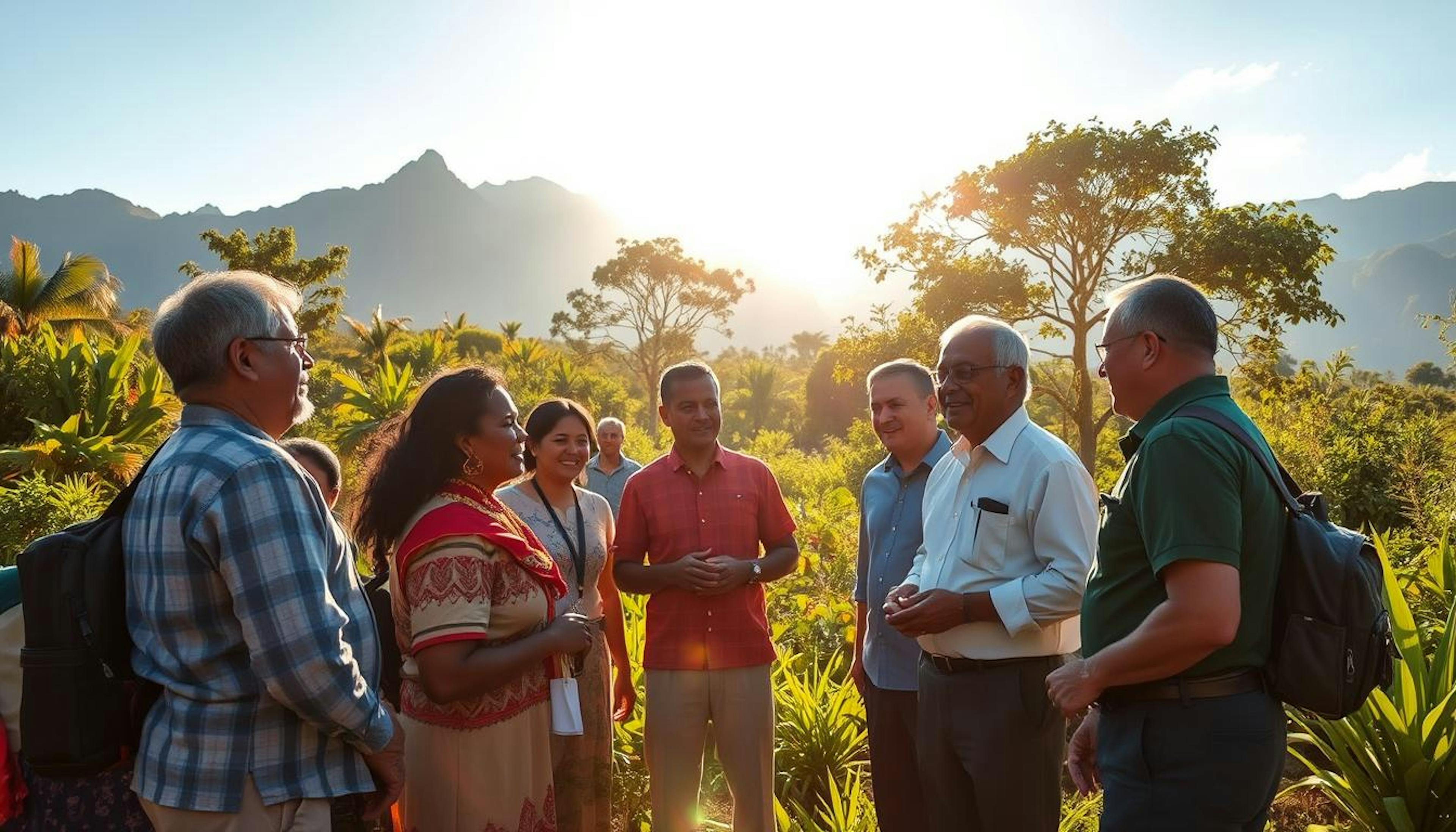 Collaborative conservation efforts between Indigenous communities, NGOs, and governments, highlighting successful partnerships in land management and sustainable development