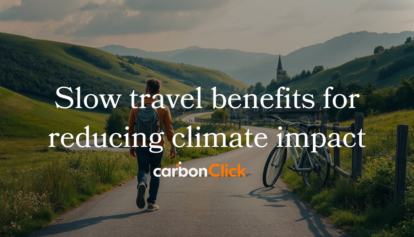 Slow travel benefits for reducing climate impact