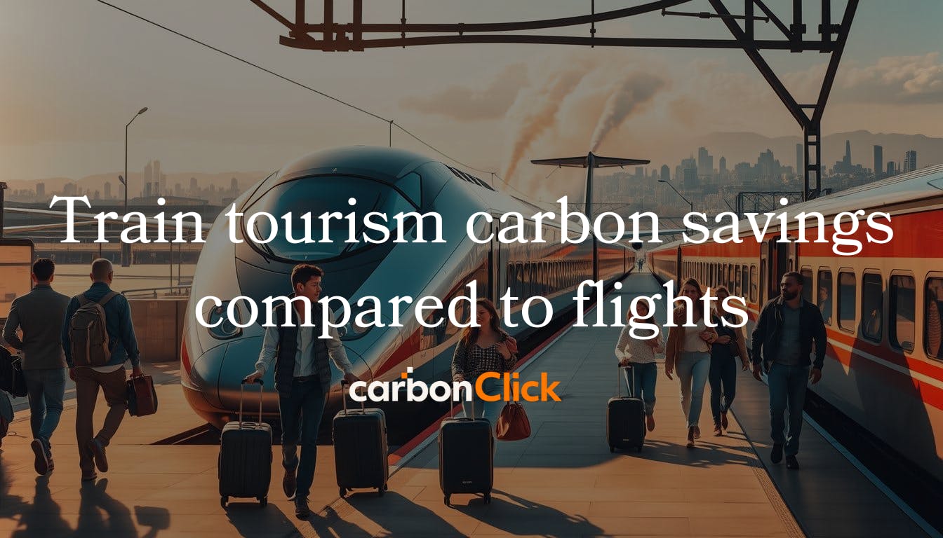 Train tourism carbon savings compared to flights
