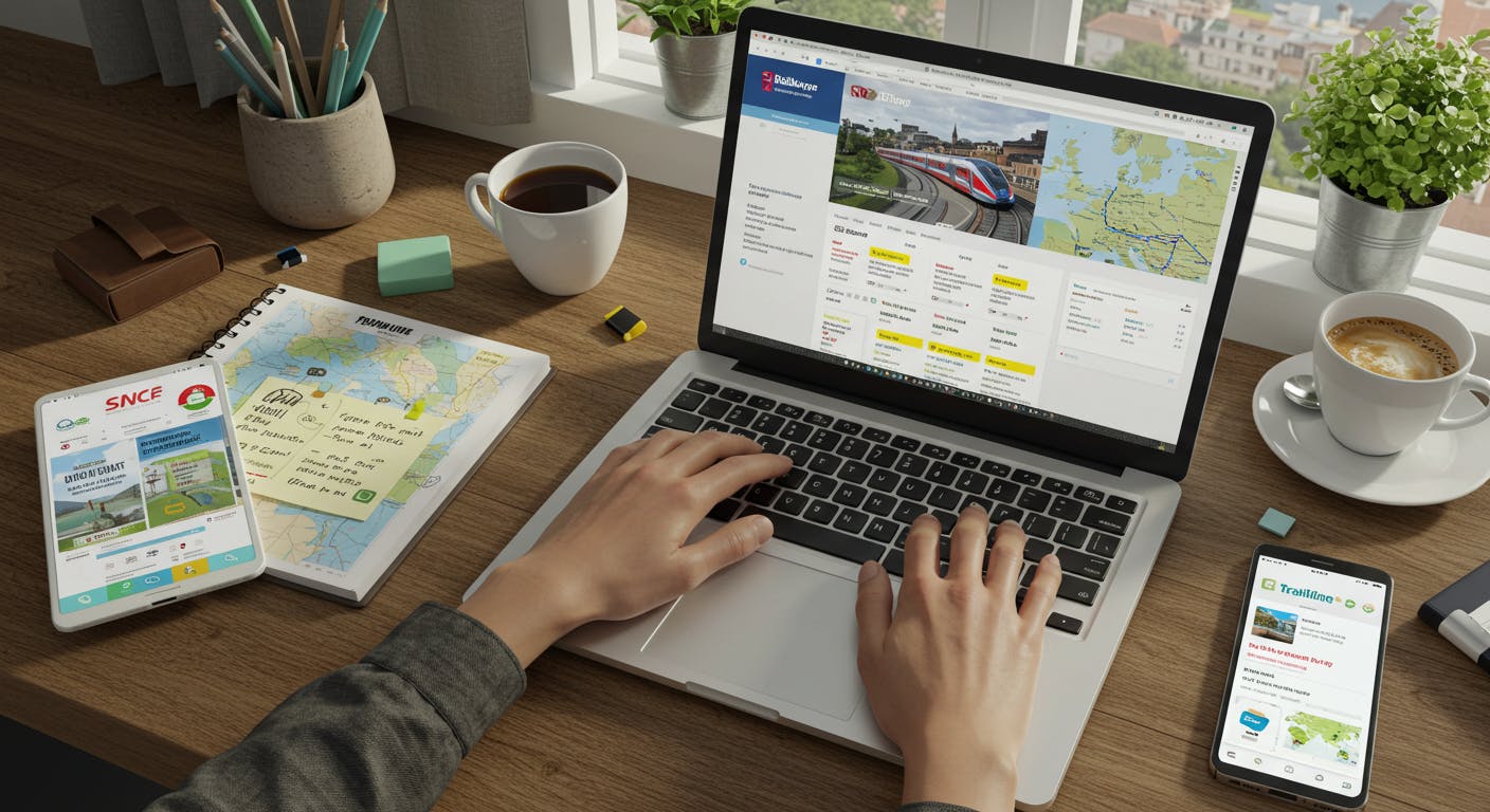 Planning sustainable travel requires careful route selection, early booking, and tracking emissions, with tools like SNCF’s emissions calculator and websites such as RailEurope and Trainline aiding in the process.