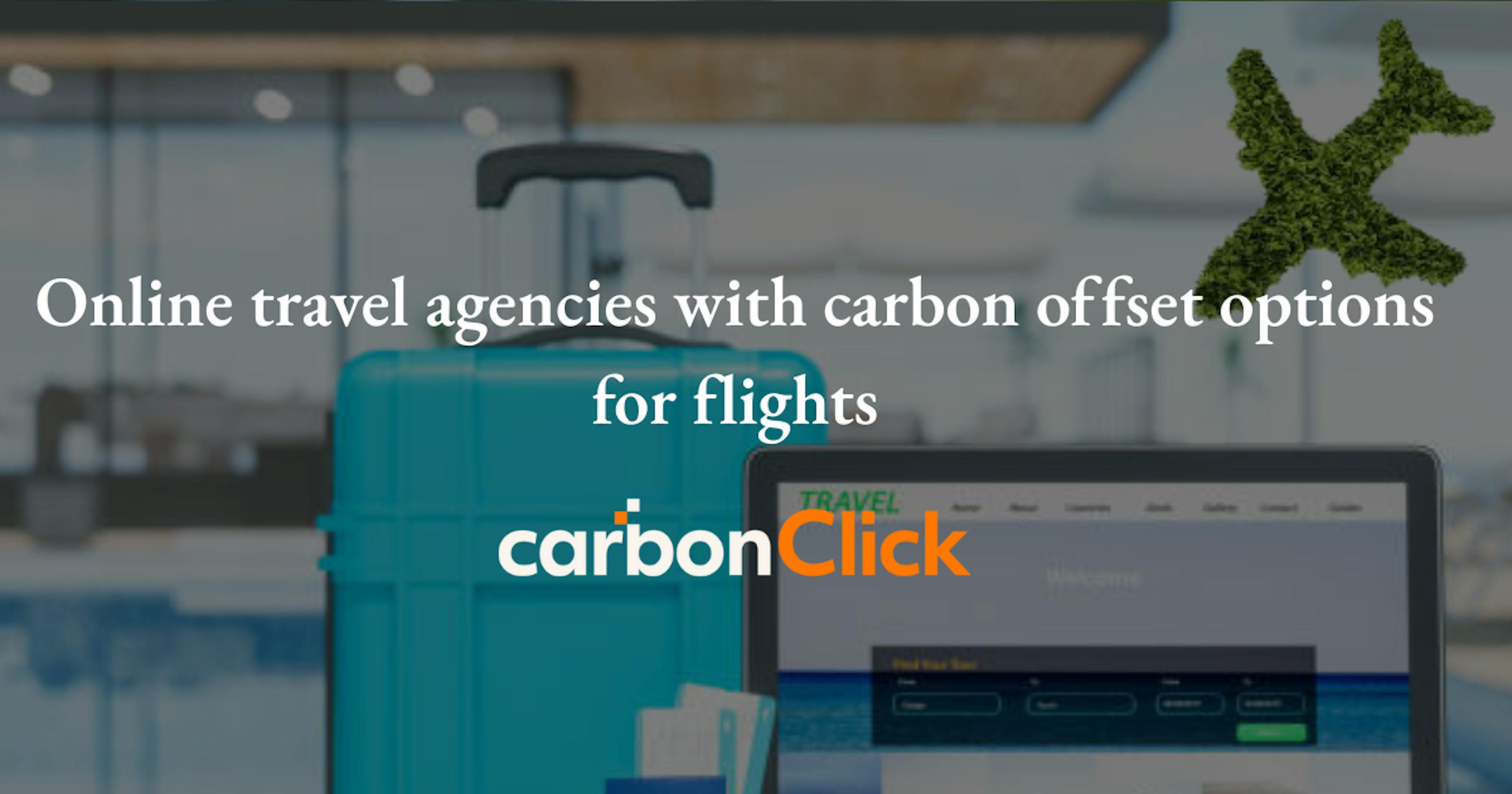 Online travel agencies with carbon offset options for flights