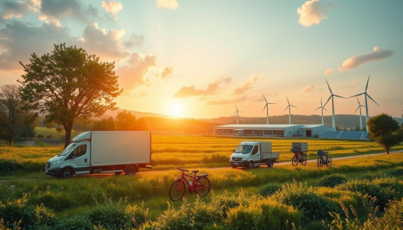 supply vans in transit