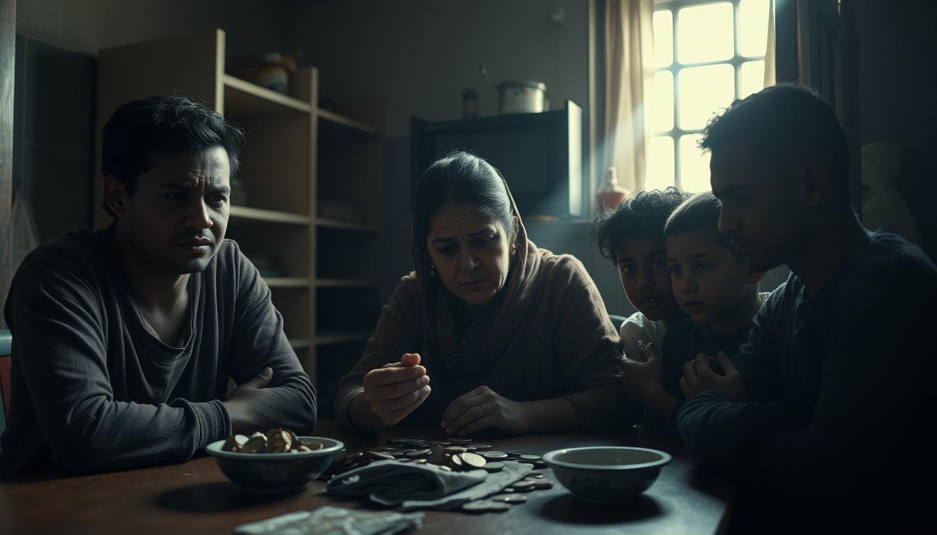 Two men and a woman eating on a dinning table