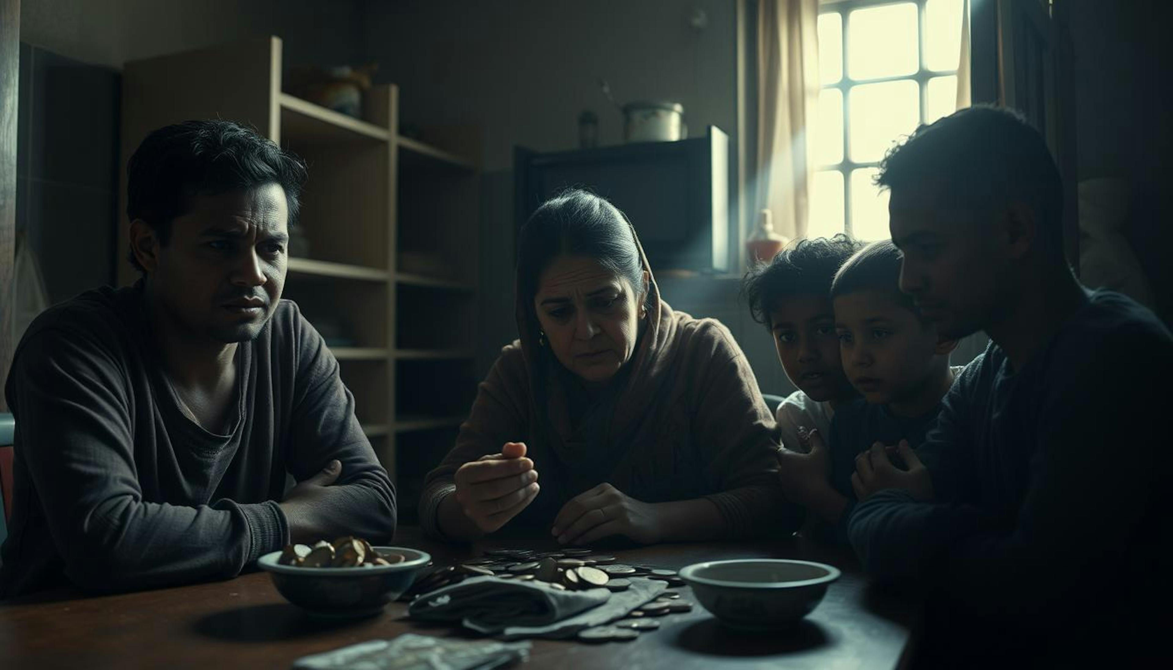 Two men and a woman eating on a  dinning table