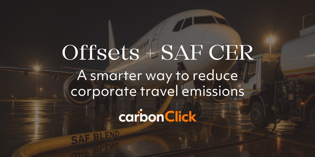 SAF CER and offsets: a smarter way to reduce corporate travel emissions article title