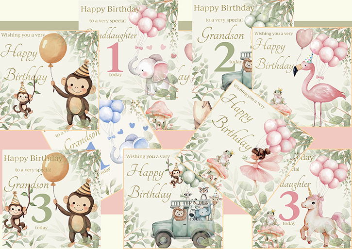 Rush Design Children Collection Greeting Cards