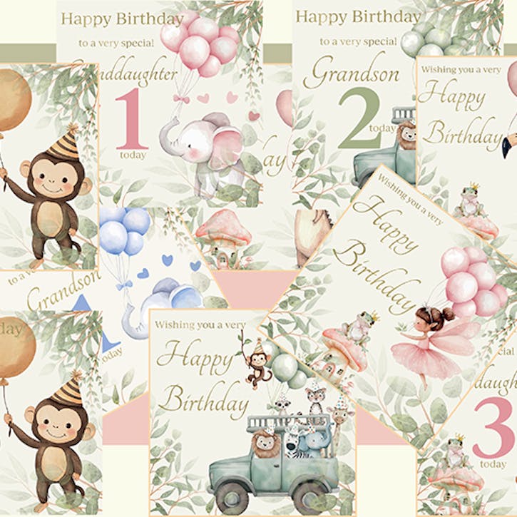 Rush Design Children Collection Greeting Cards