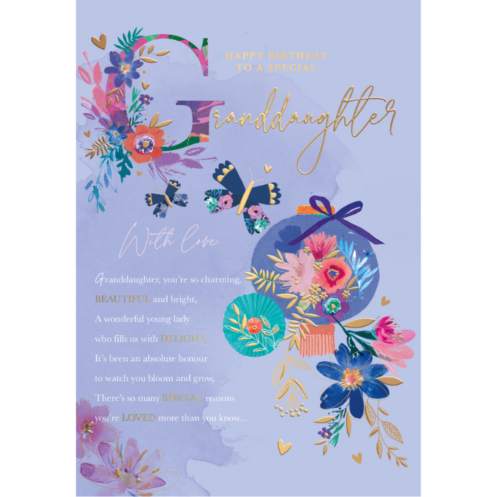 Cardgains Words 'n' Wishes Granddaughter Card