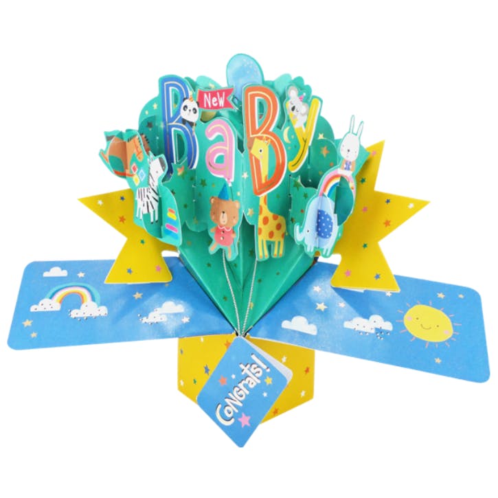 Cardgains Second Nature Pop Up Baby Card
