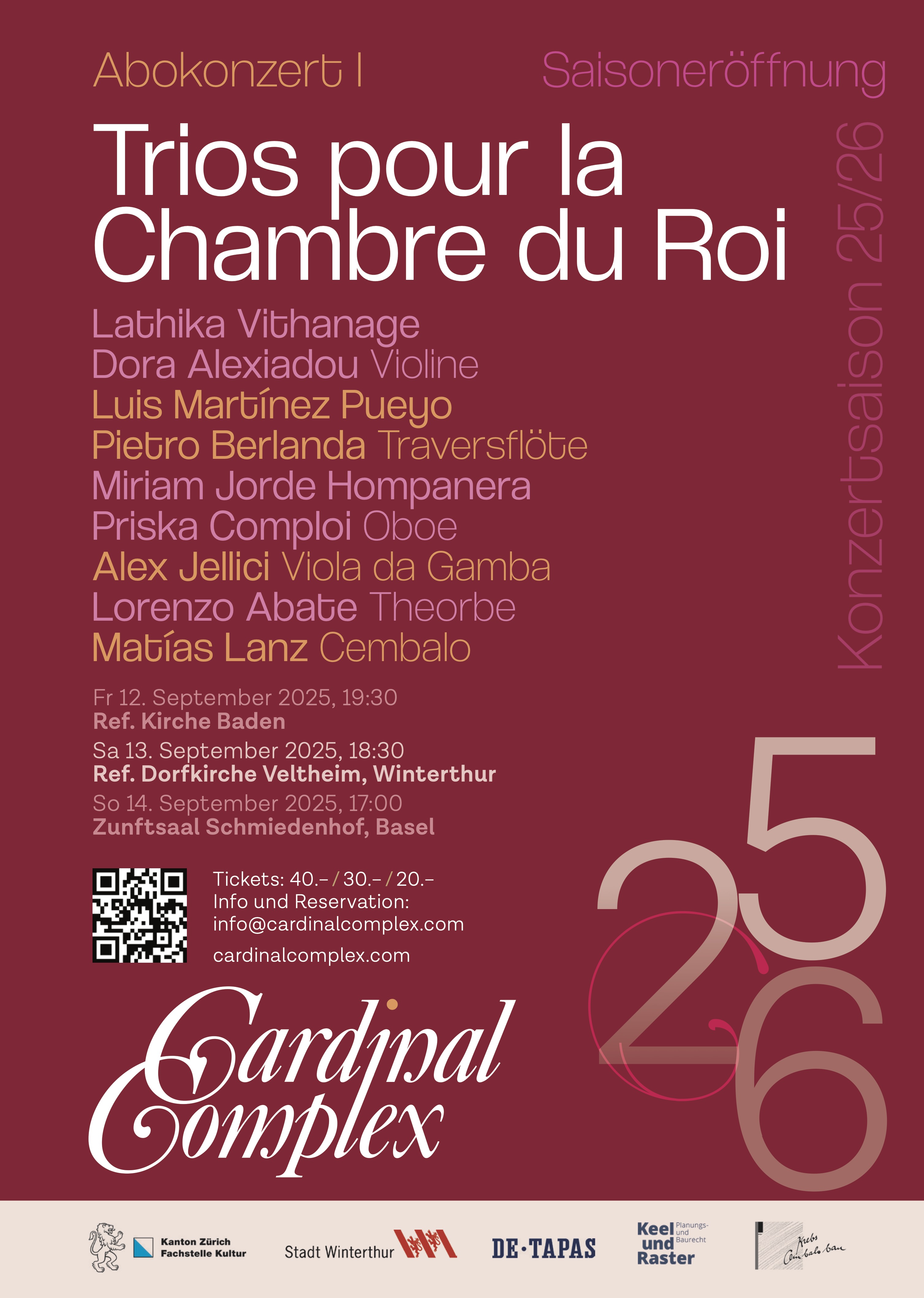 Trios pour la Chambre du Roi