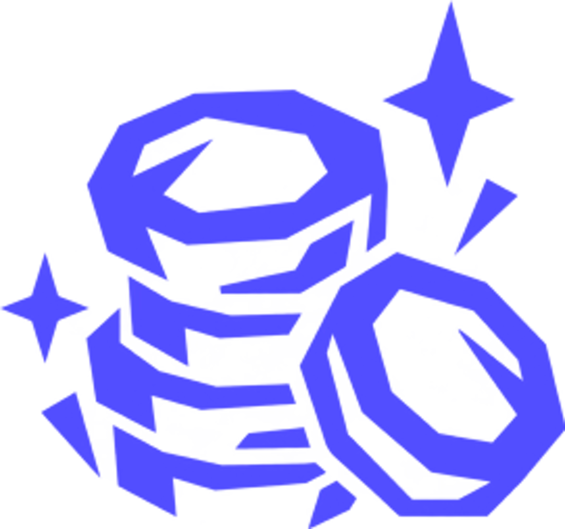 Blue coins