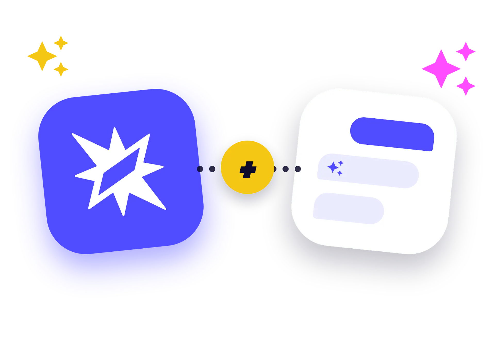 The CardNexus logo connected to an AI assistant chat