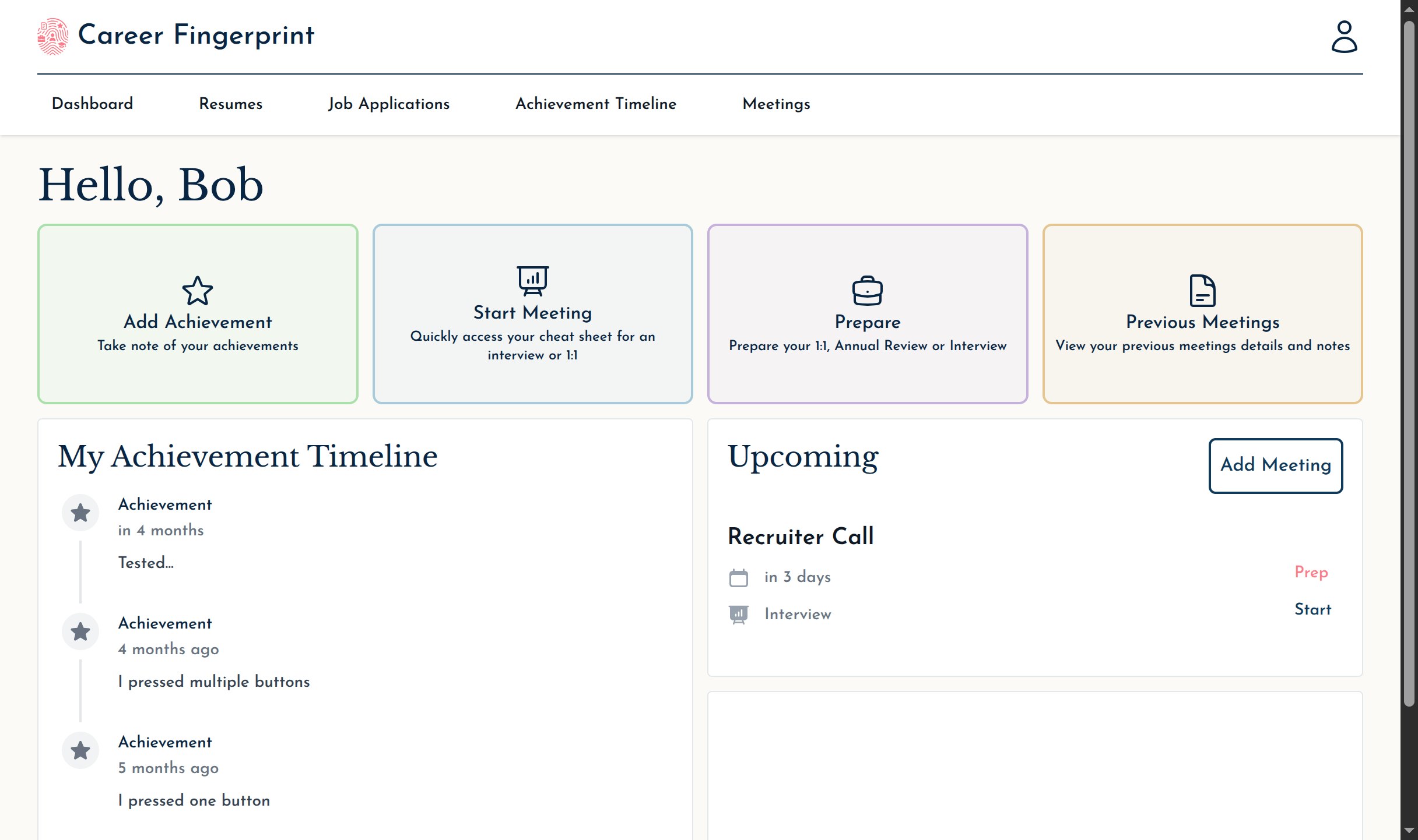 The Dashboard Screen