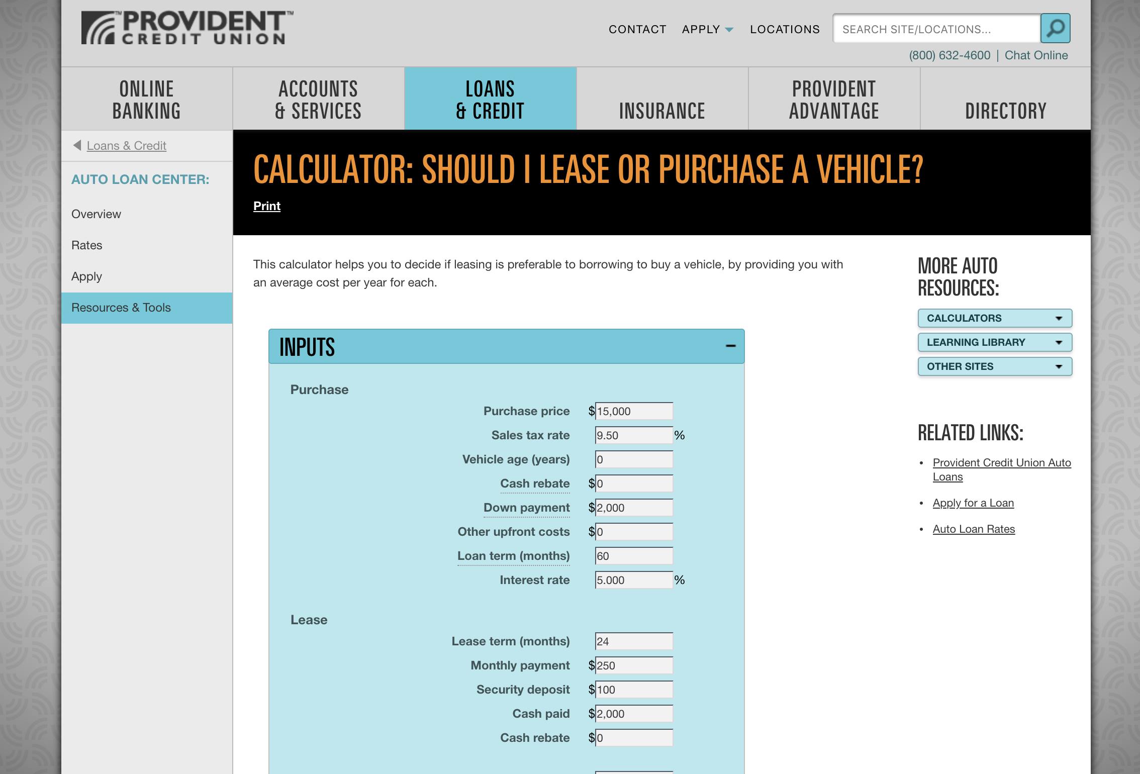 Service Credit Union Car Loan Calculator SERVICEUT