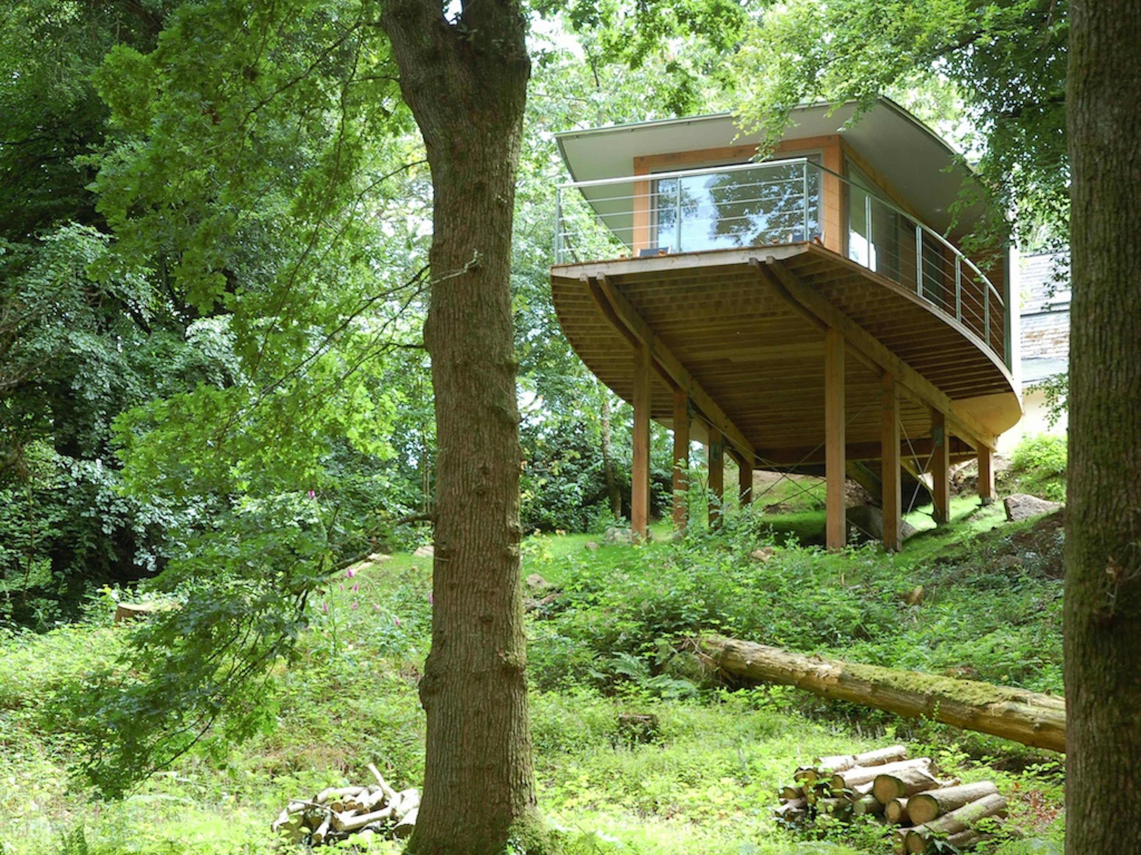 A timber framed treehouse