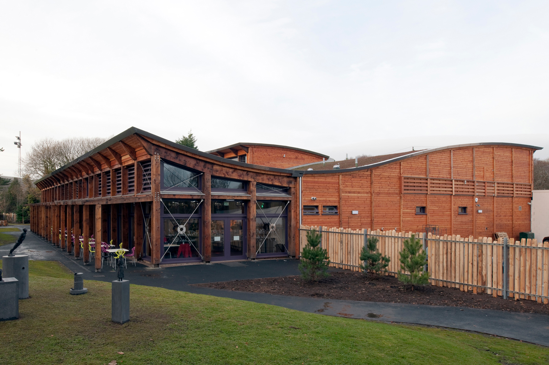 Douglas fir framed cafe and museum