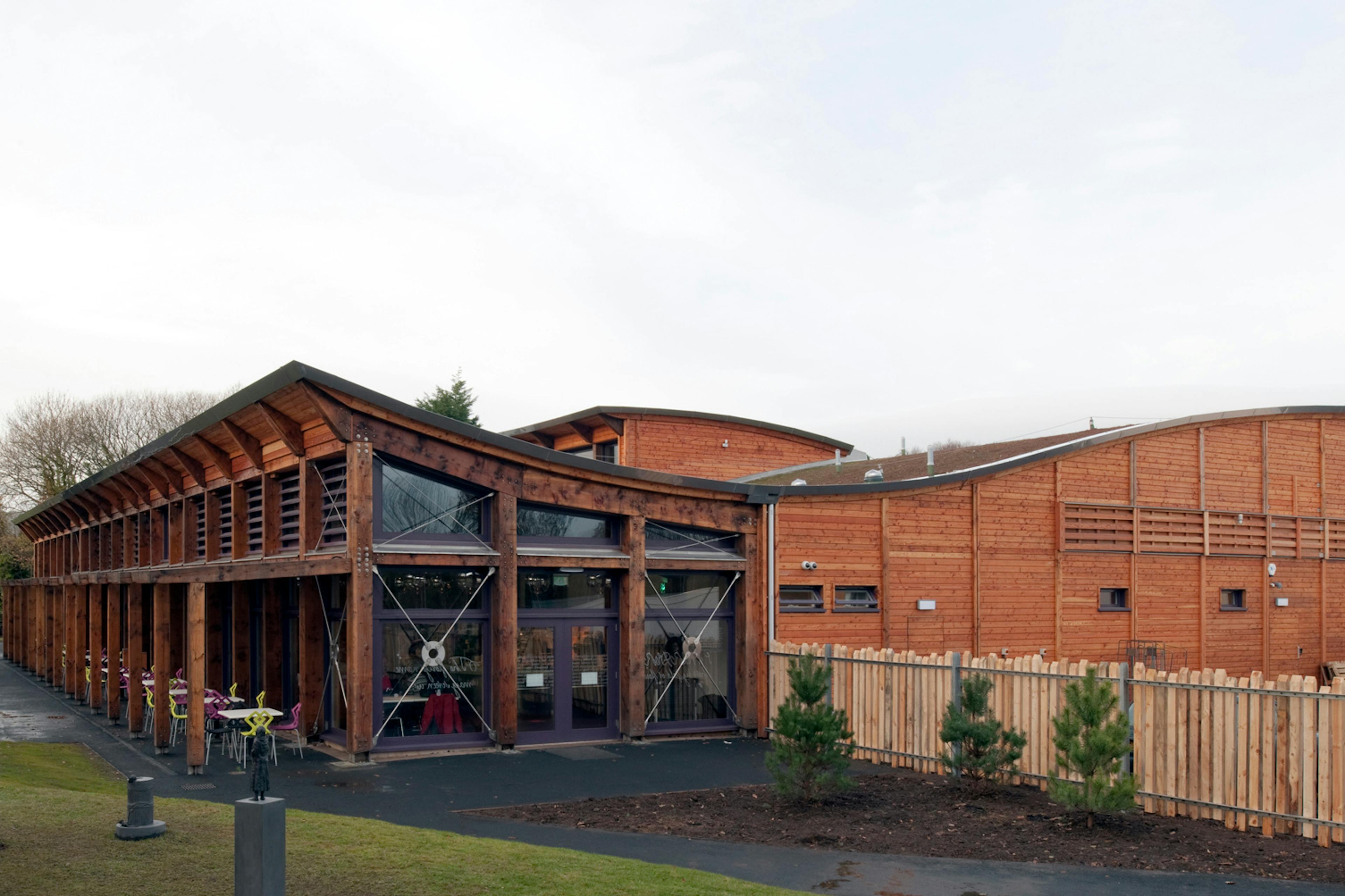 Douglas fir framed cafe and museum