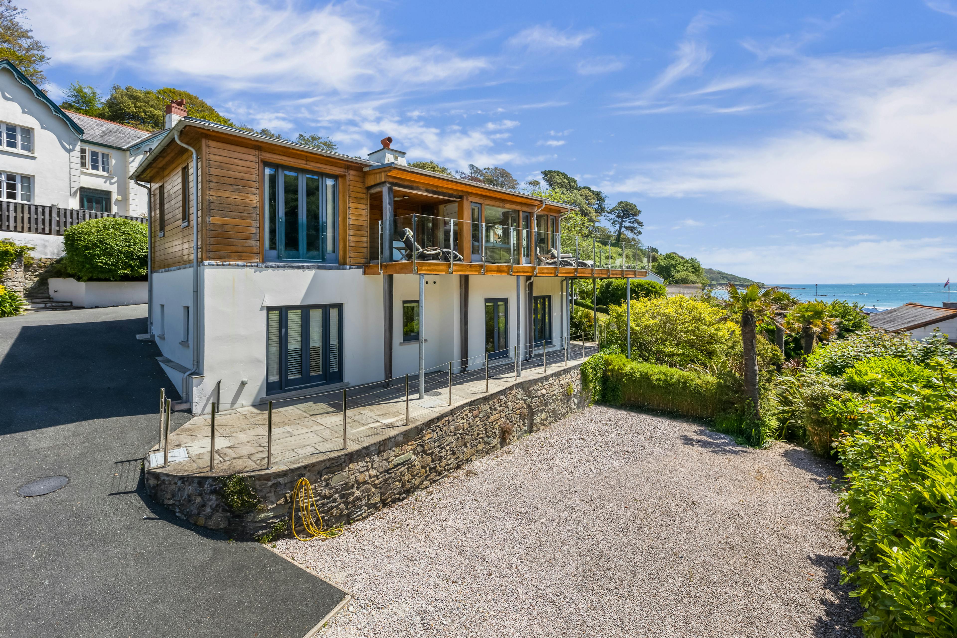 A two storey timber clad contemporary home