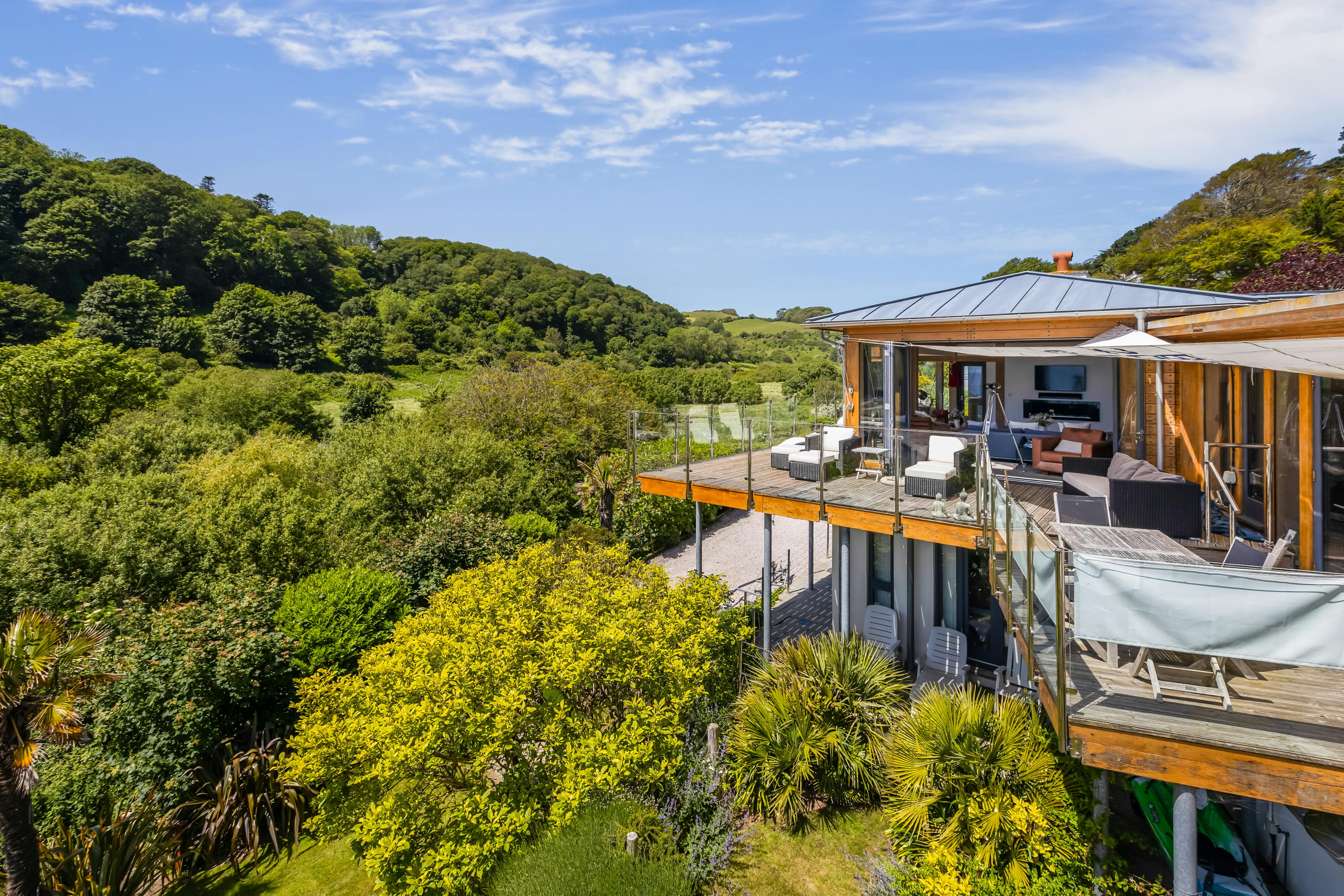 A two storey timber clad contemporary home