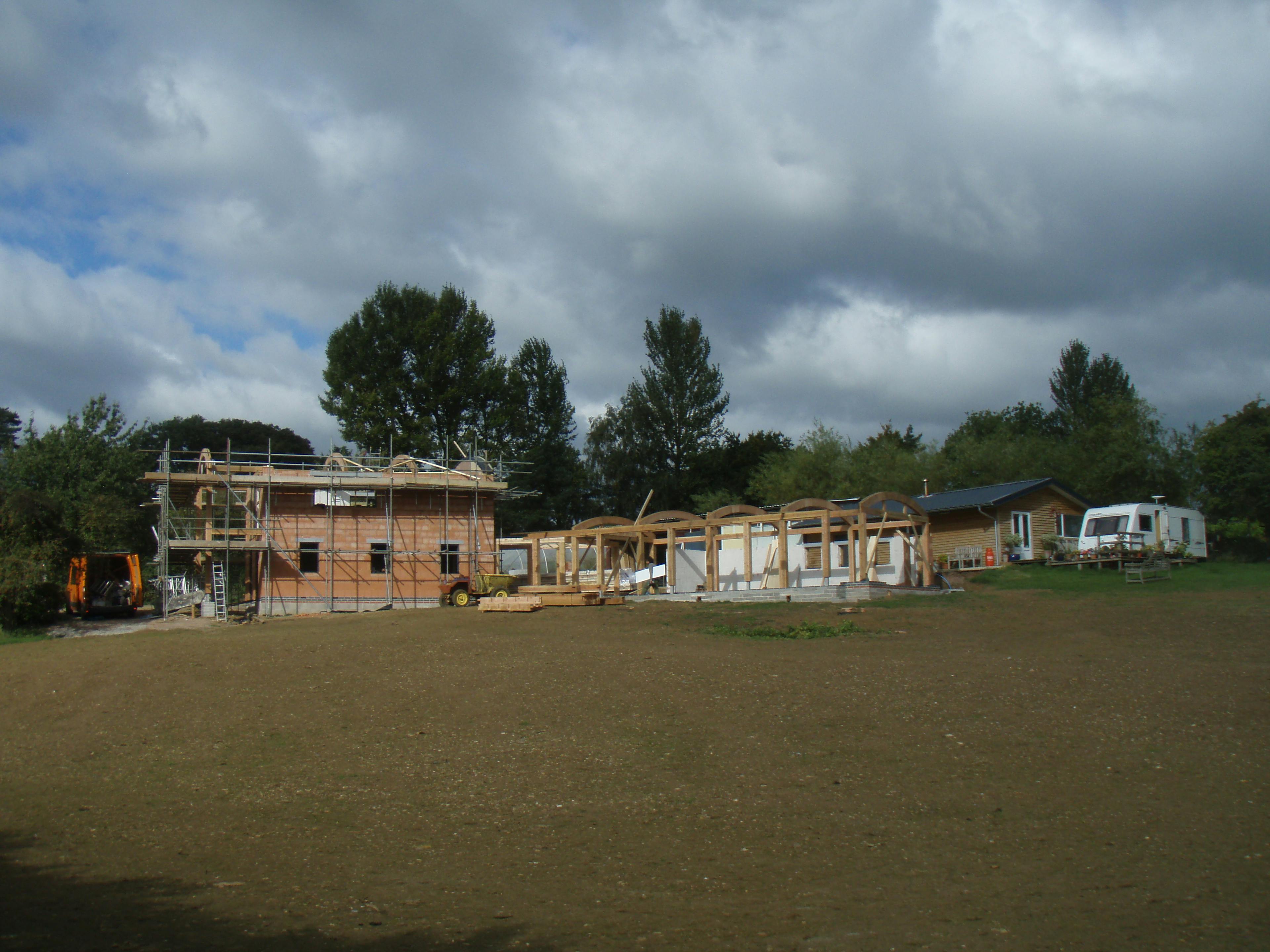 On-site installation of a structural timber frame