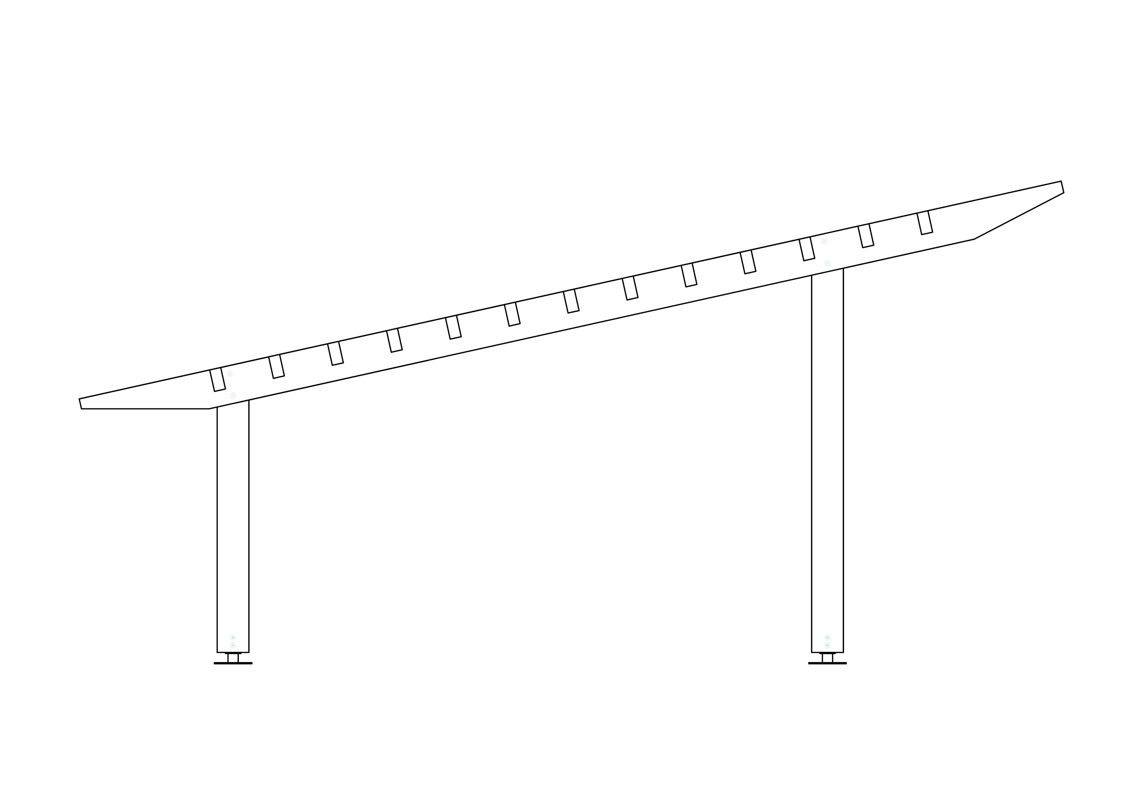 A diagram of a mono pitch truss