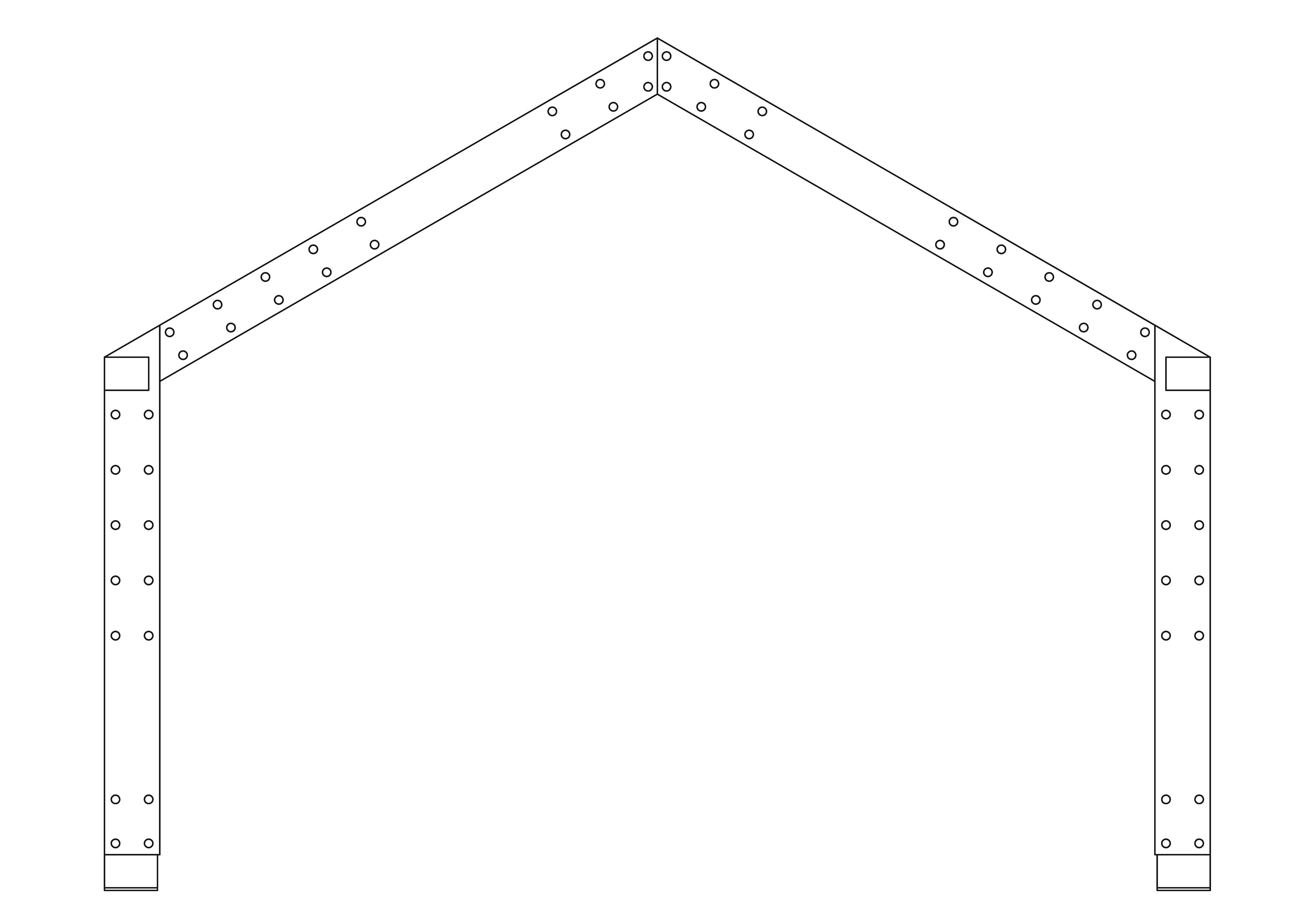 A diagram of a Portal Frame Truss