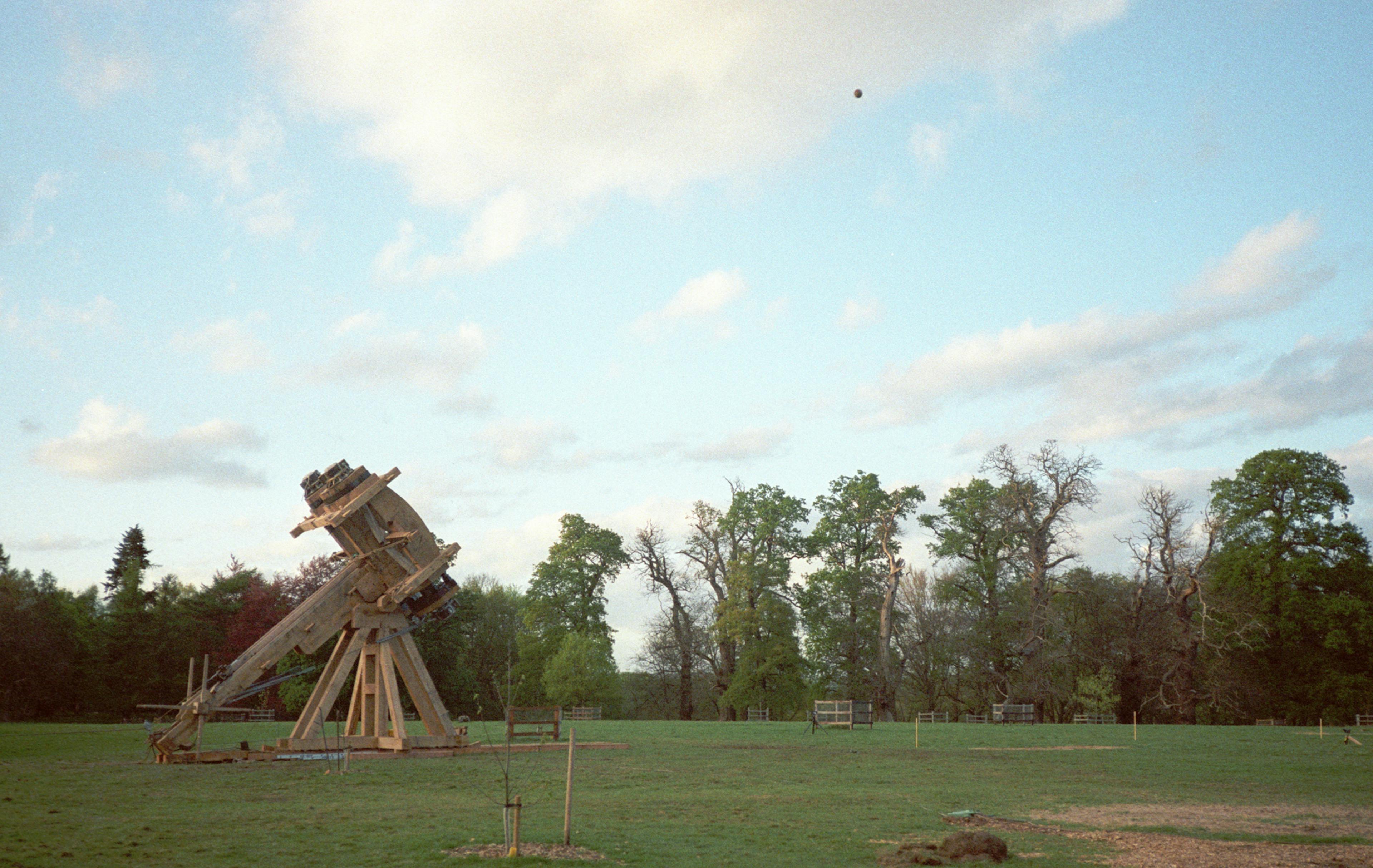 Reconstructed traditional Ballista fully erected on-site