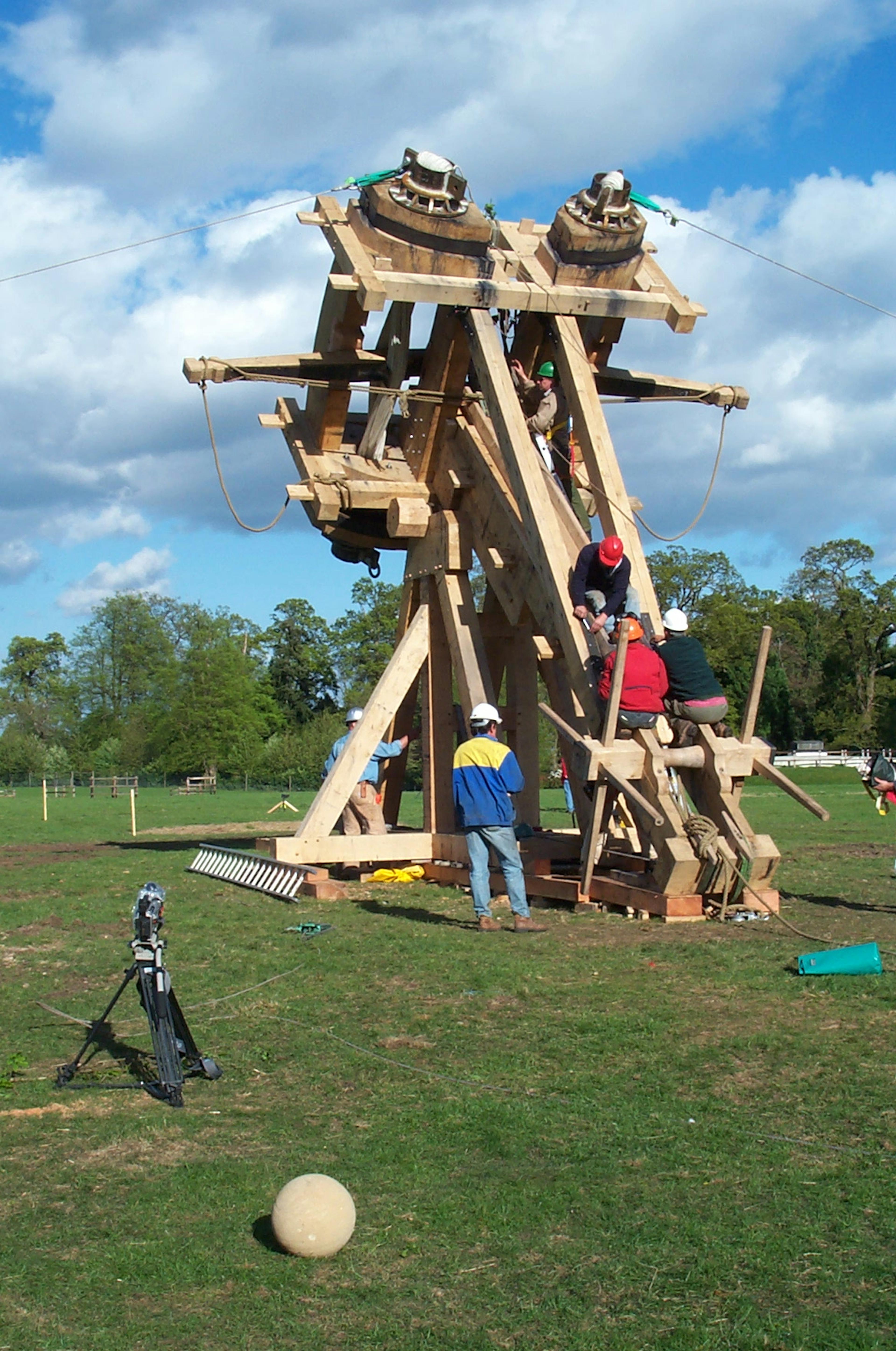 Traditional Ballista being installed on-site by team