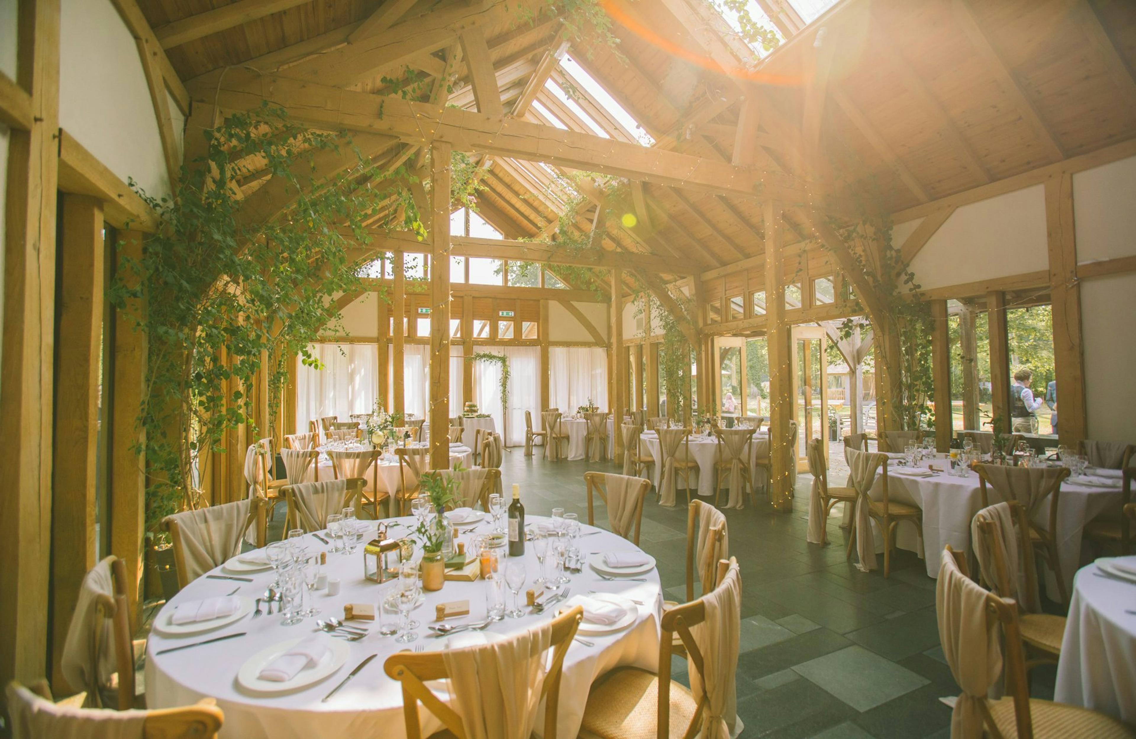 Rustic oak-framed wedding barn