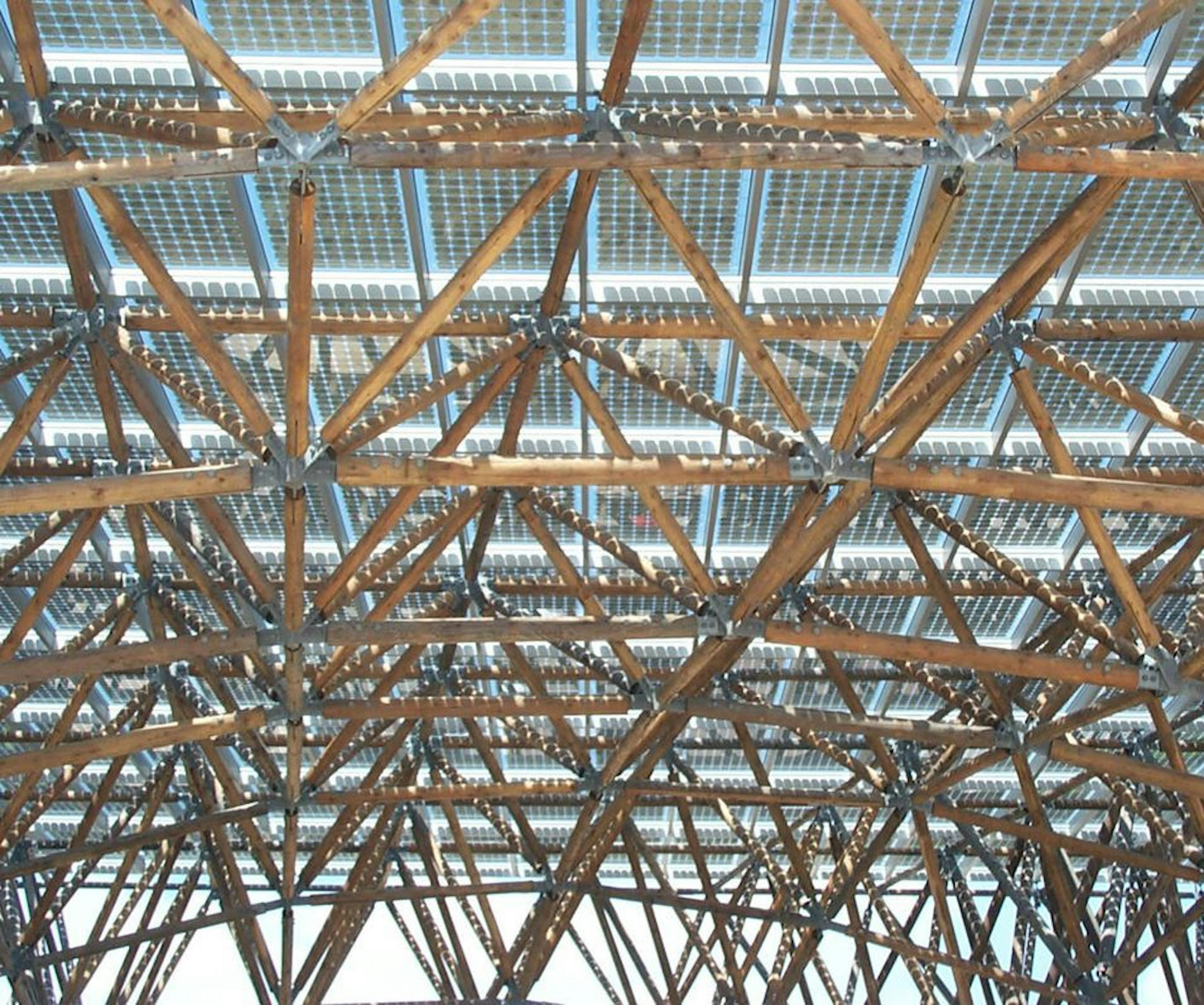 Site construction of an abstract, geometrically complex canopy