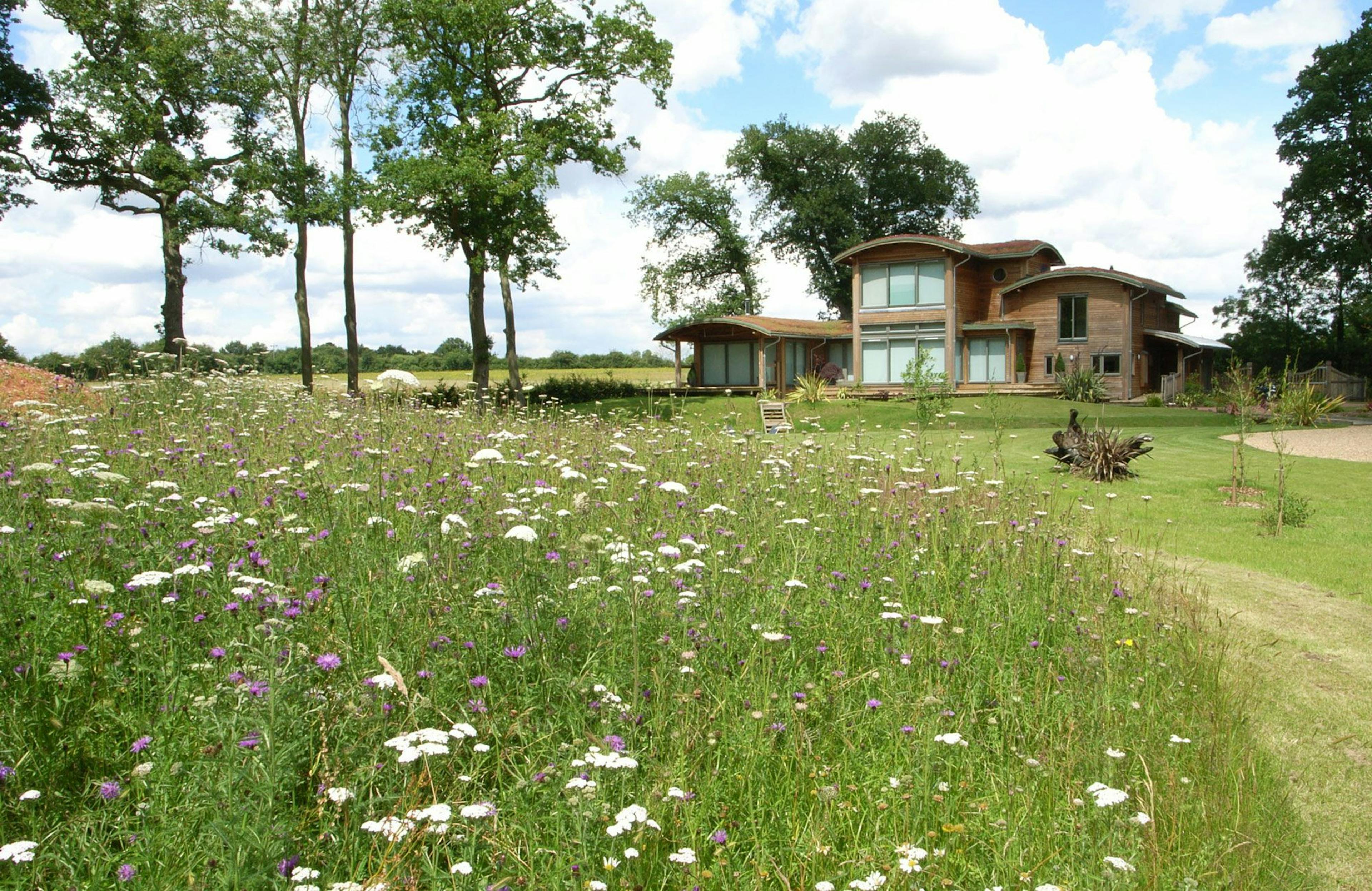 Douglas Fir-Framed Eco-Friendly Family Home Nestled in the Countryside