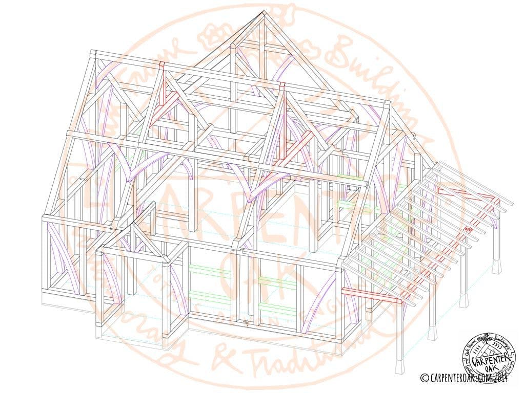 Japanese frame drawing