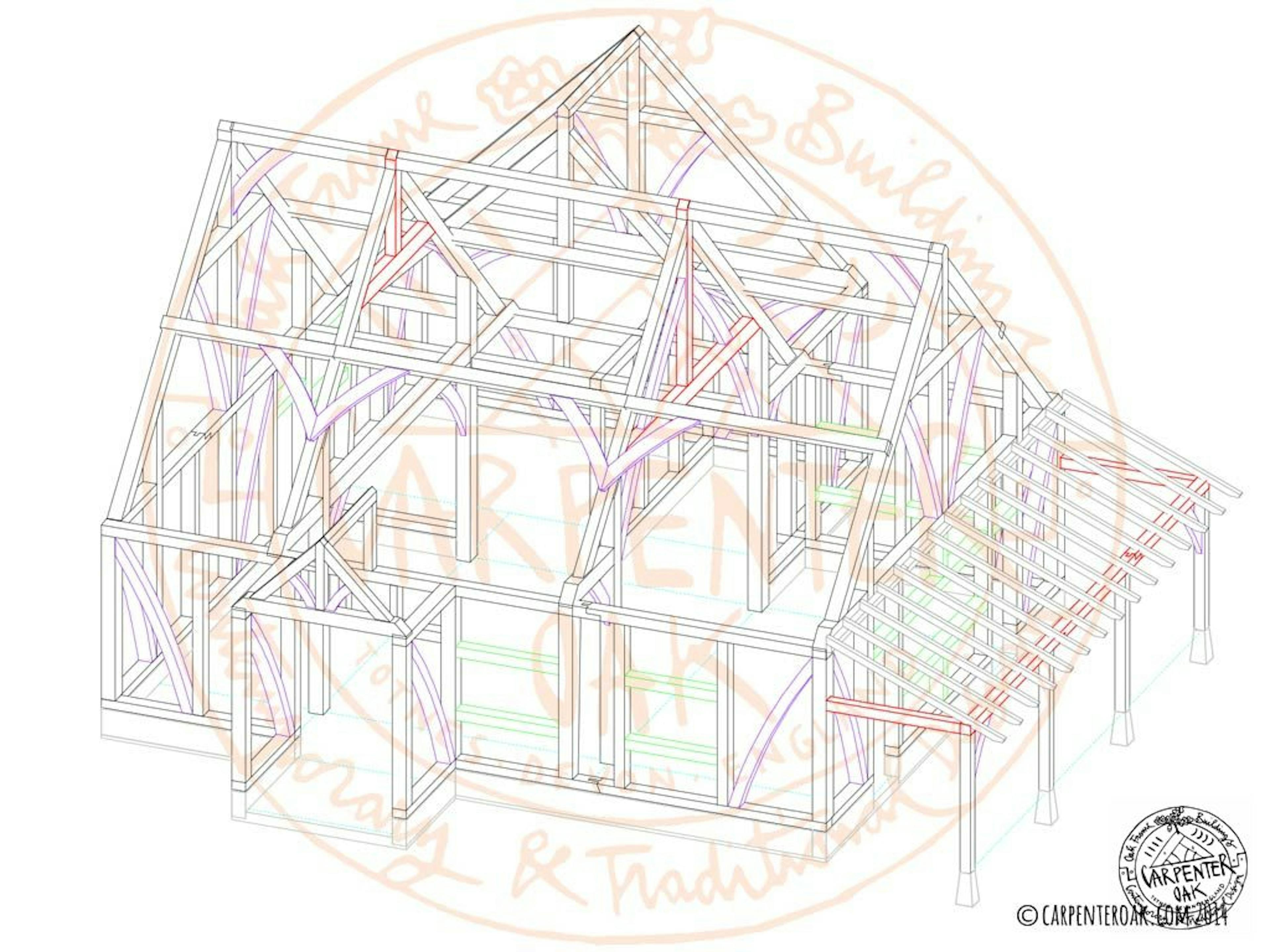 Japanese frame drawing